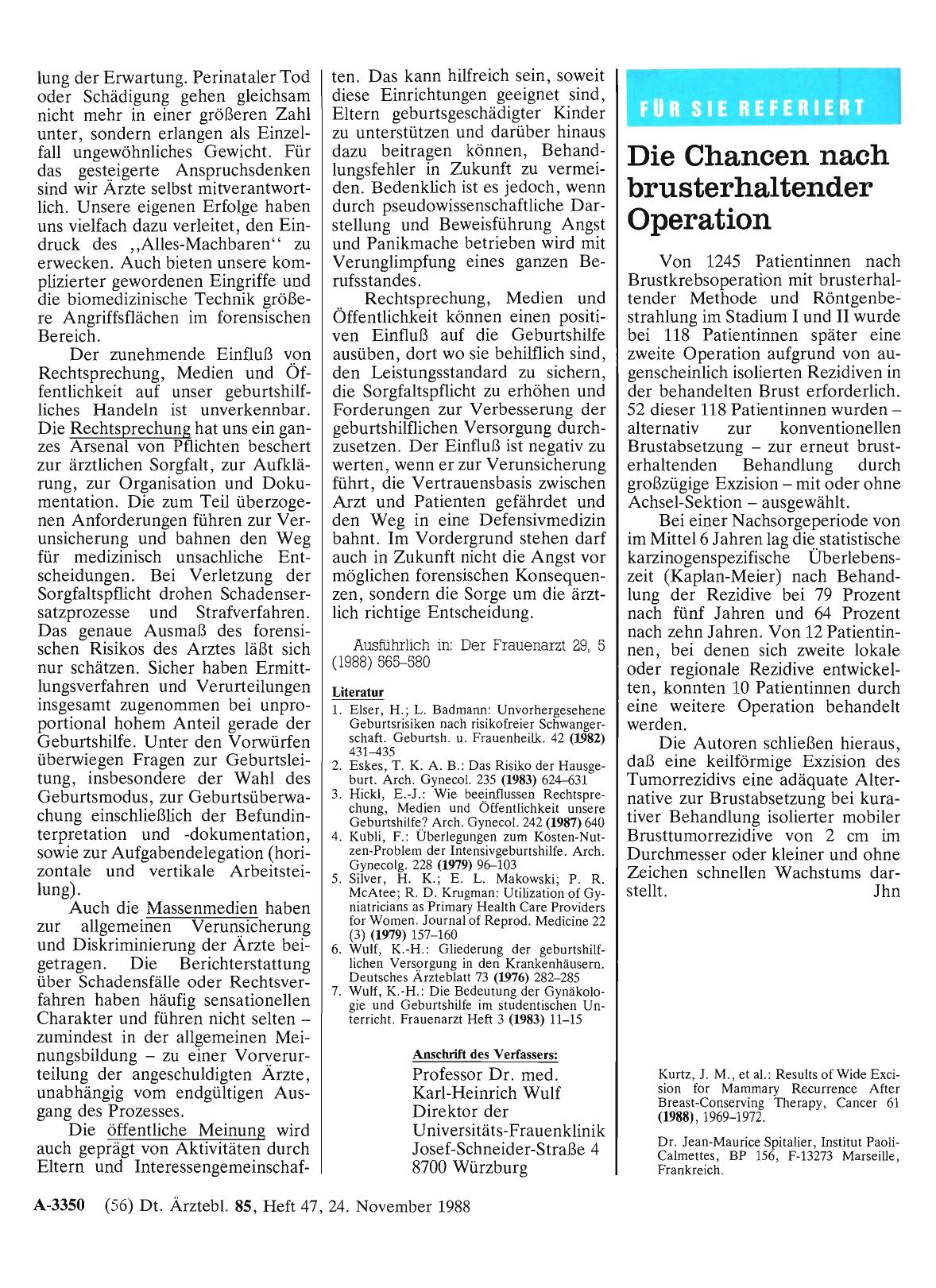 Vorschauseite 1: Die Chancen nach brusterhaltender Operation