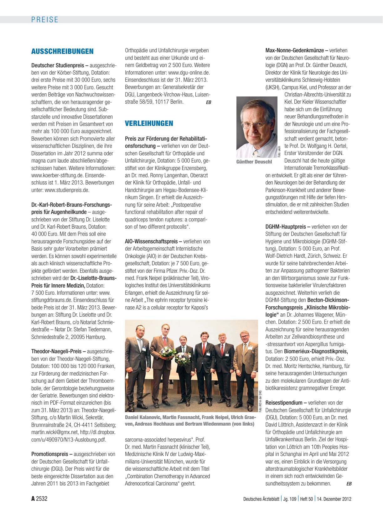 Vorschauseite 1: Ausschreibungen