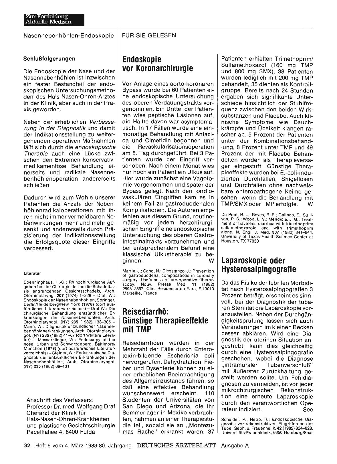Vorschauseite 1: Reisediarrhö: Günstige Therapieeffekte mit TMP