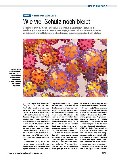 Vorschauseite 1: Varianten von SARS-CoV-2: Wie viel Schutz noch bleibt
