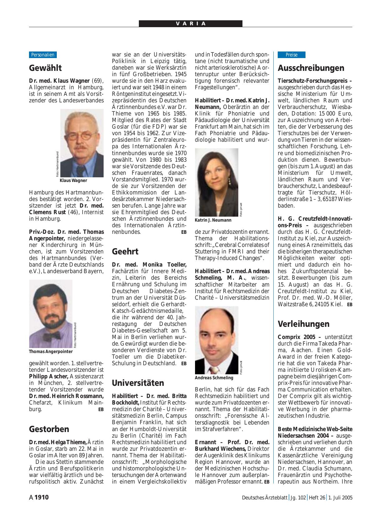 Vorschauseite 1: Gestorben