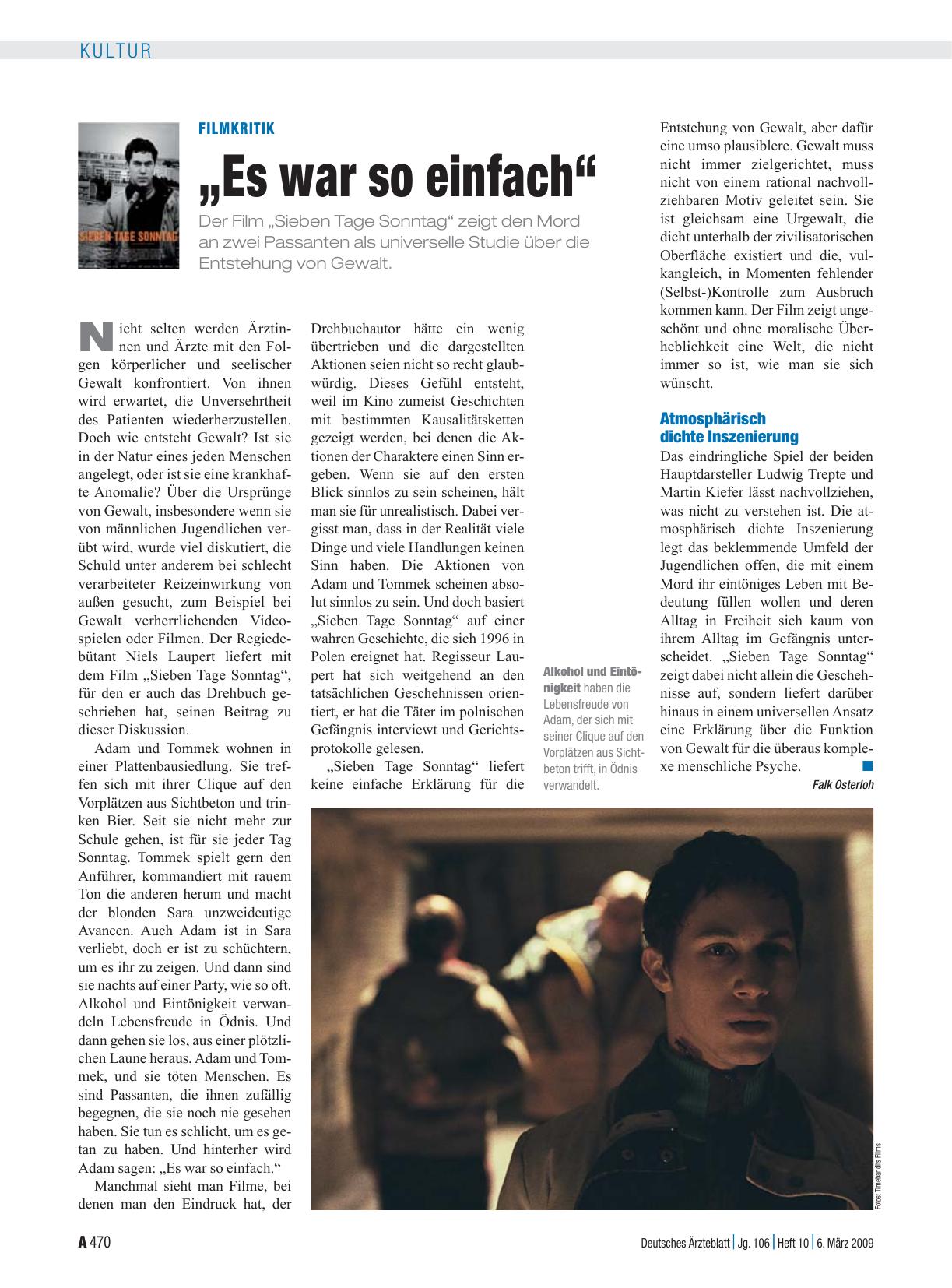 Vorschauseite 1: Filmkritik: „Es war so einfach“