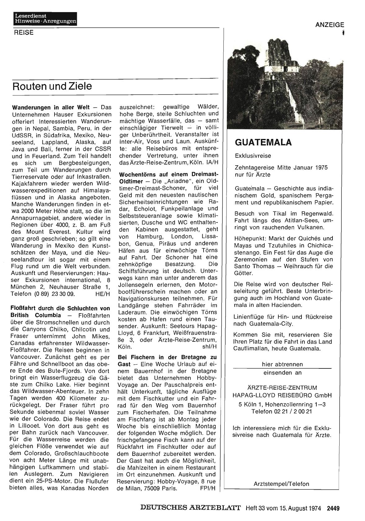 Vorschauseite 1: Routen und Ziele