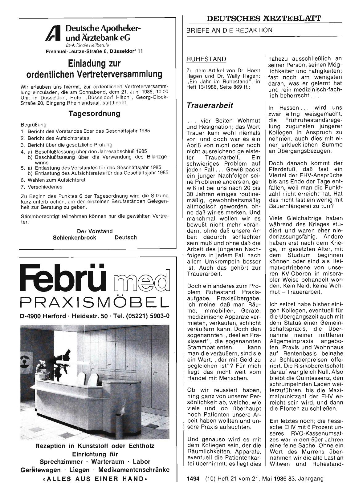 Vorschauseite 1: RUHESTAND: Trauerarbeit