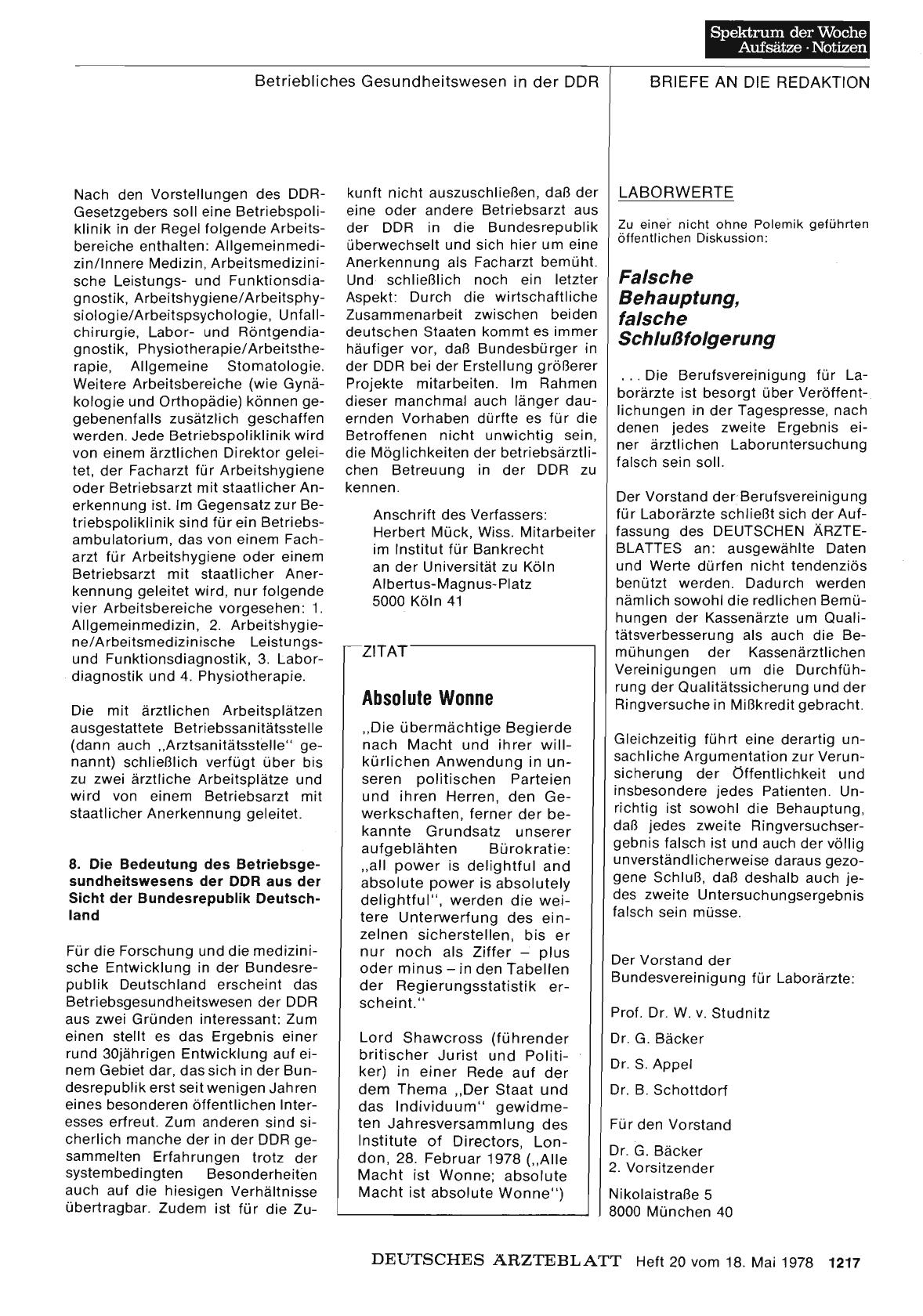 Vorschauseite 1: LABORWERTE: Falsche Behauptung, falsche Schlußfolgerung