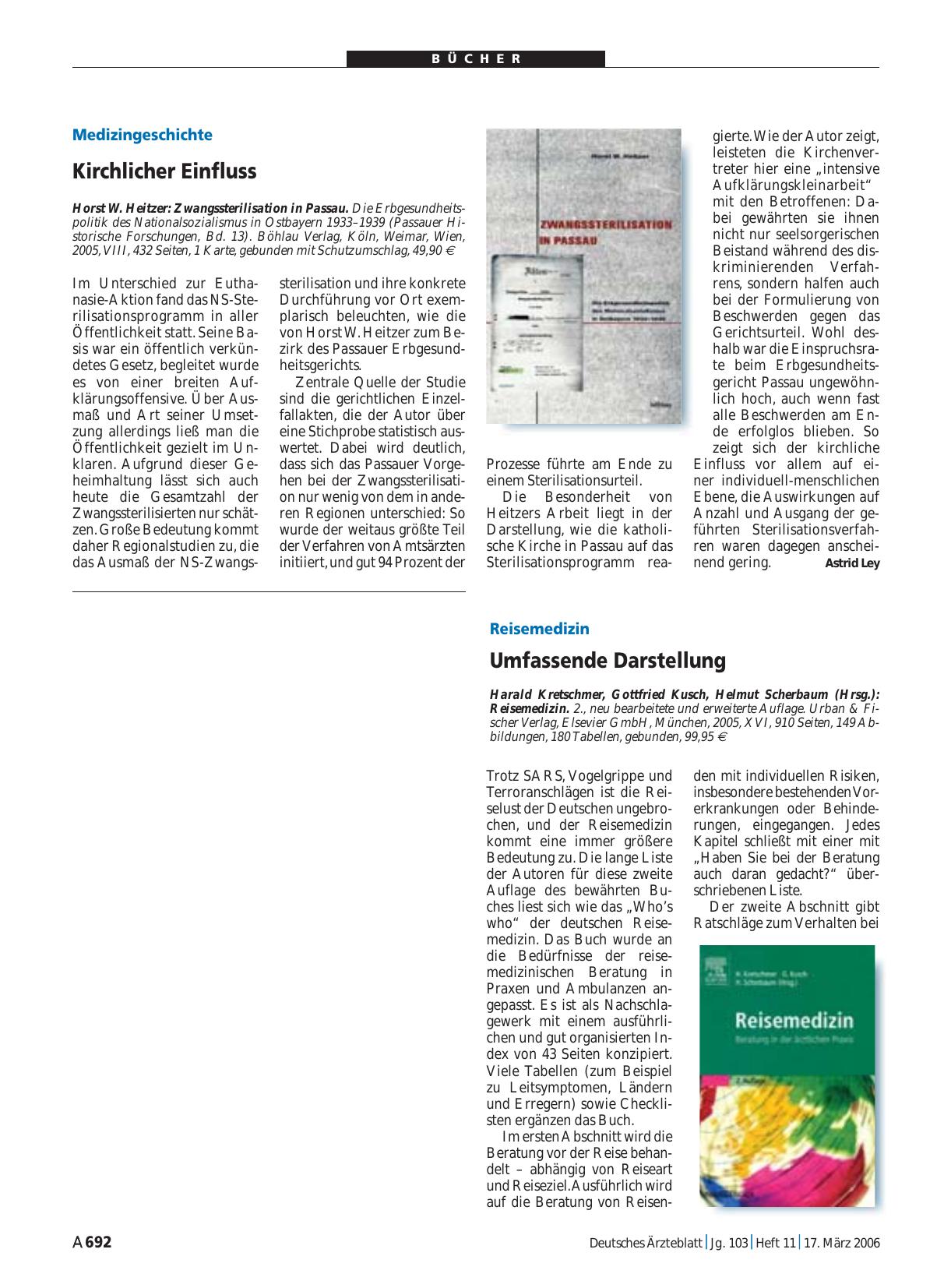 Vorschauseite 1: Zwangssterilisation in Passau