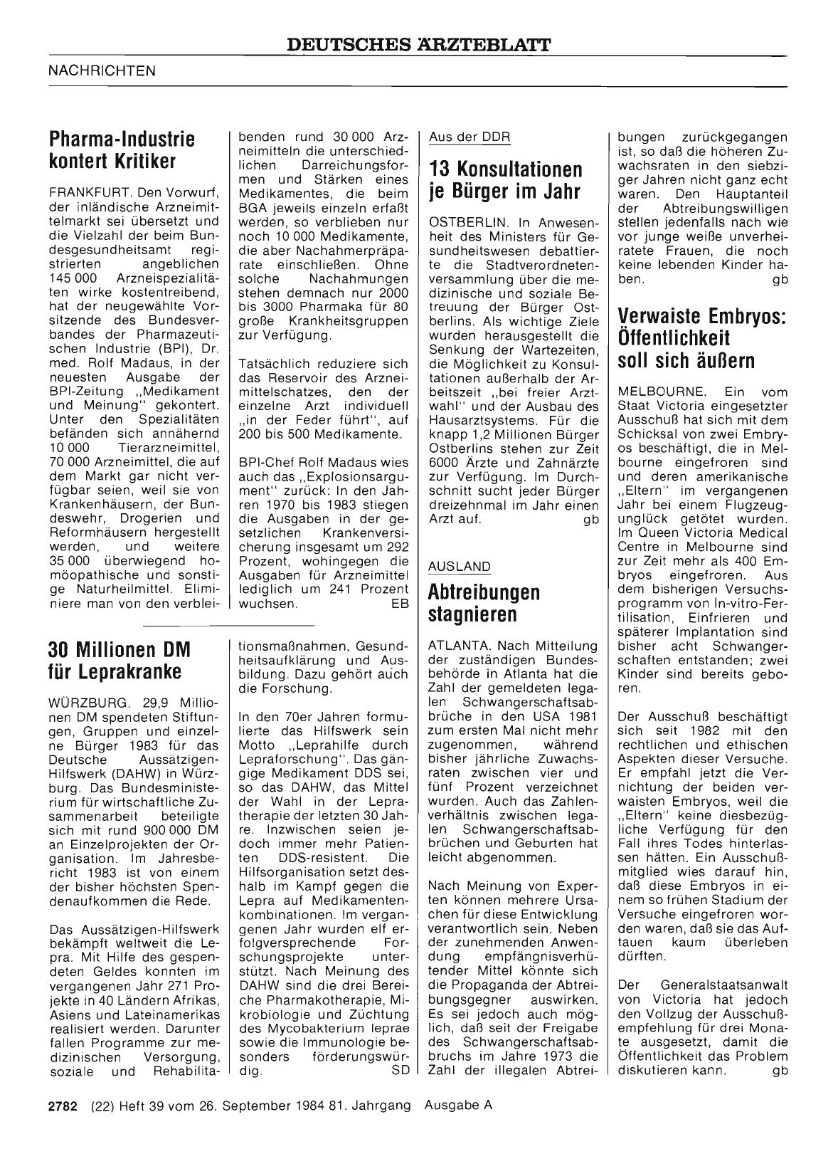 Vorschauseite 1: Pharma-lndustrie kontert Kritiker