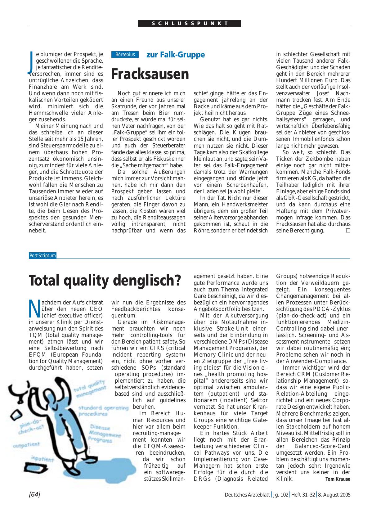 Vorschauseite 1: Total quality denglisch?