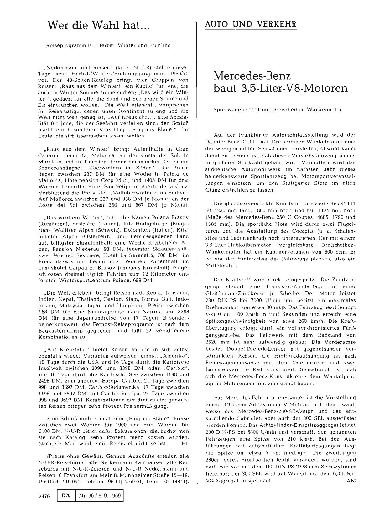 Vorschauseite 1: Mercedes-Benz baut 3, 5-Liter-V8-Motoren