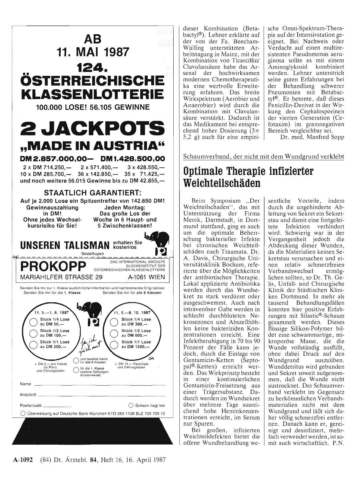 Vorschauseite 1: Optimale Therapie infizierter Weichteilschäden