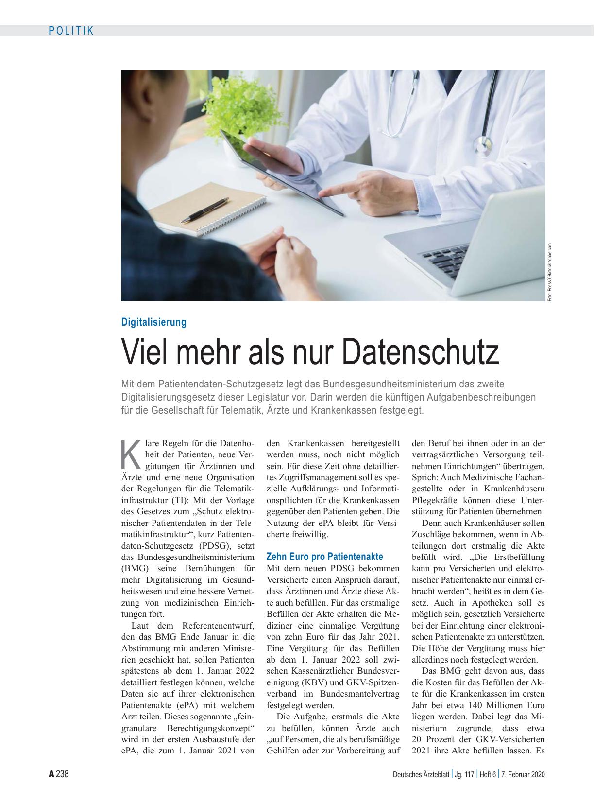 Vorschauseite 1: Digitalisierung: Viel mehr als nur Datenschutz