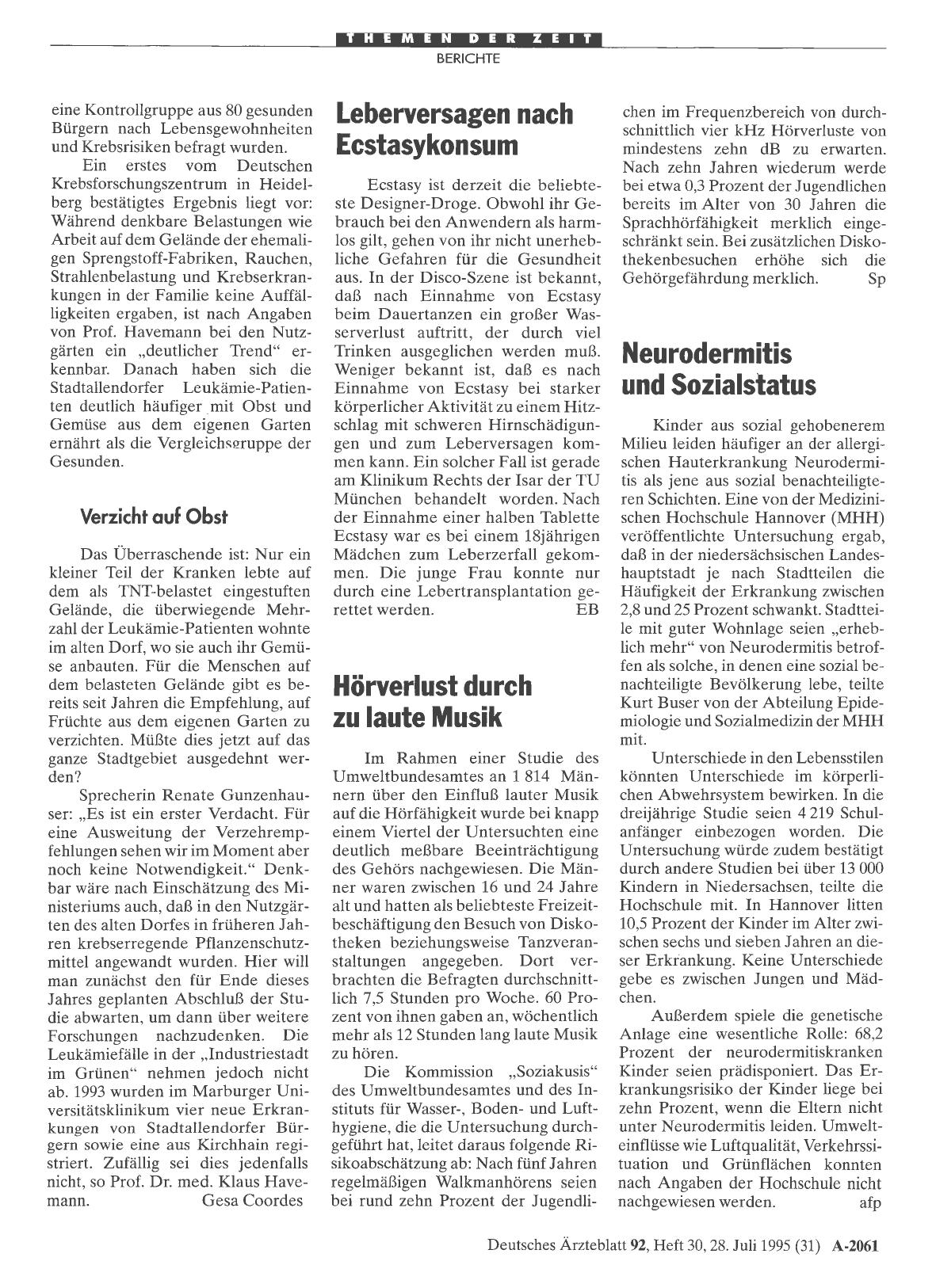 Vorschauseite 1: Neurodermitis und Sozialstatus
