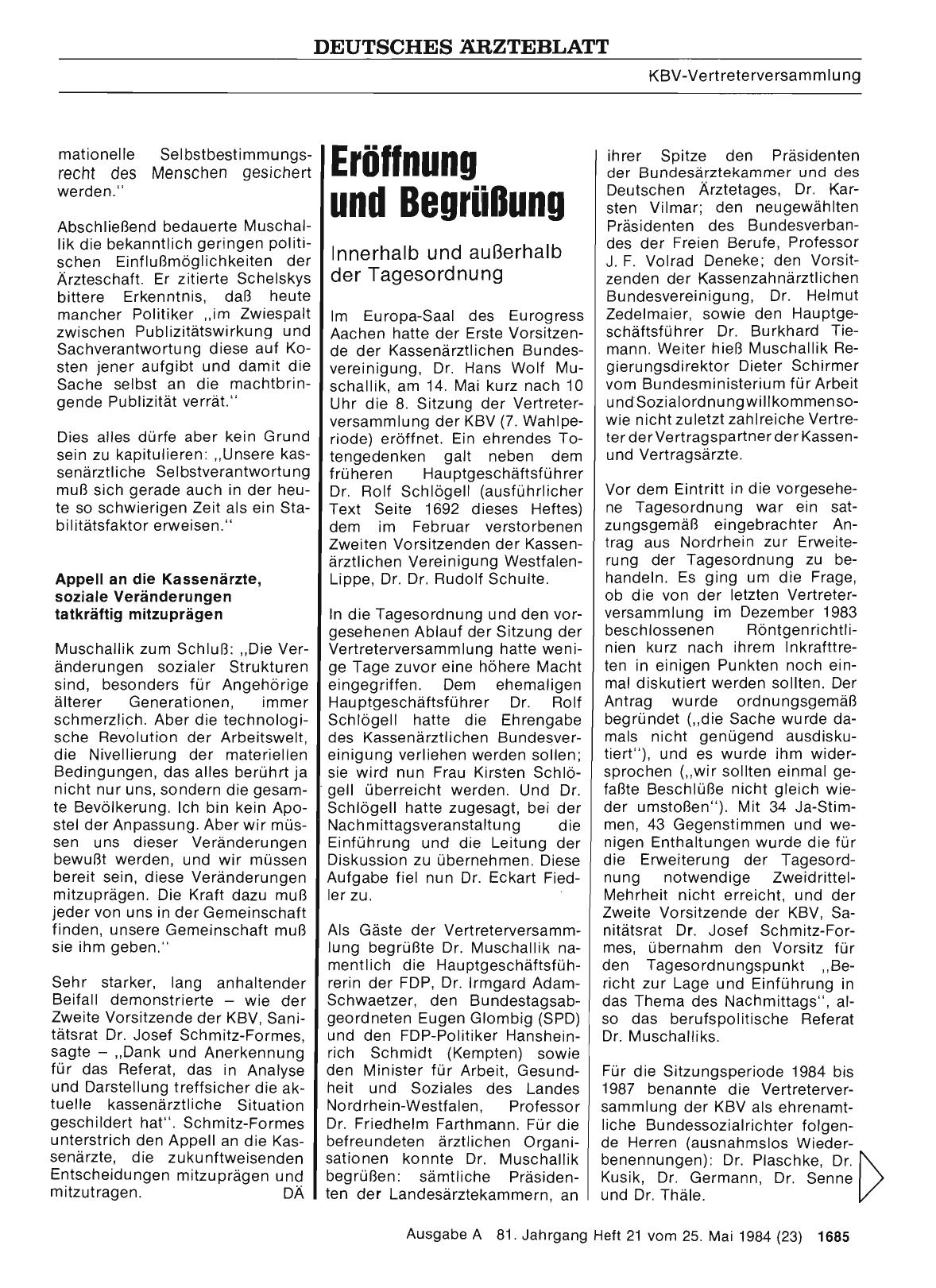 Vorschauseite 1: Eröffnung und Begrüßung
