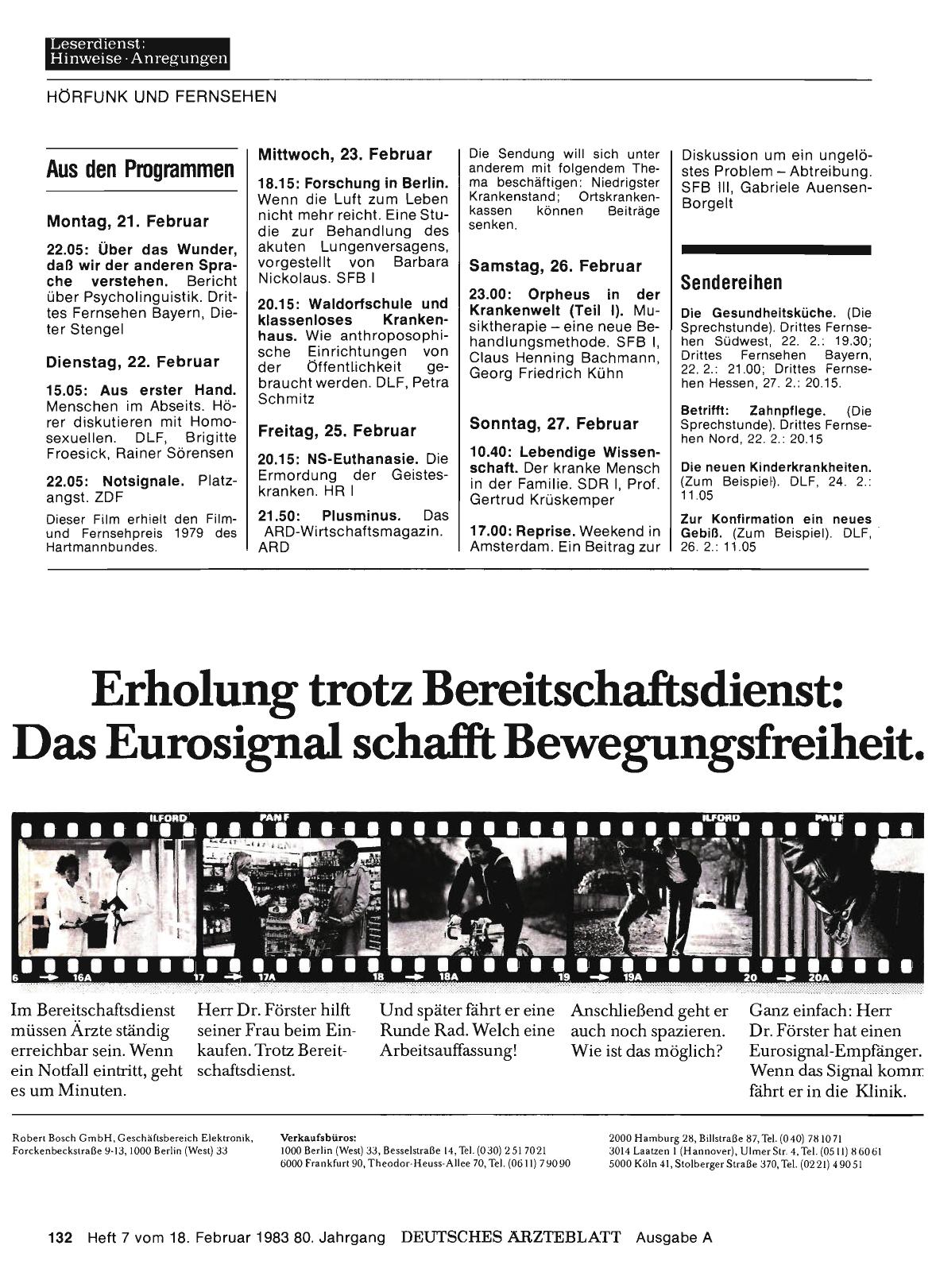 Vorschauseite 1: Aus den Programmen