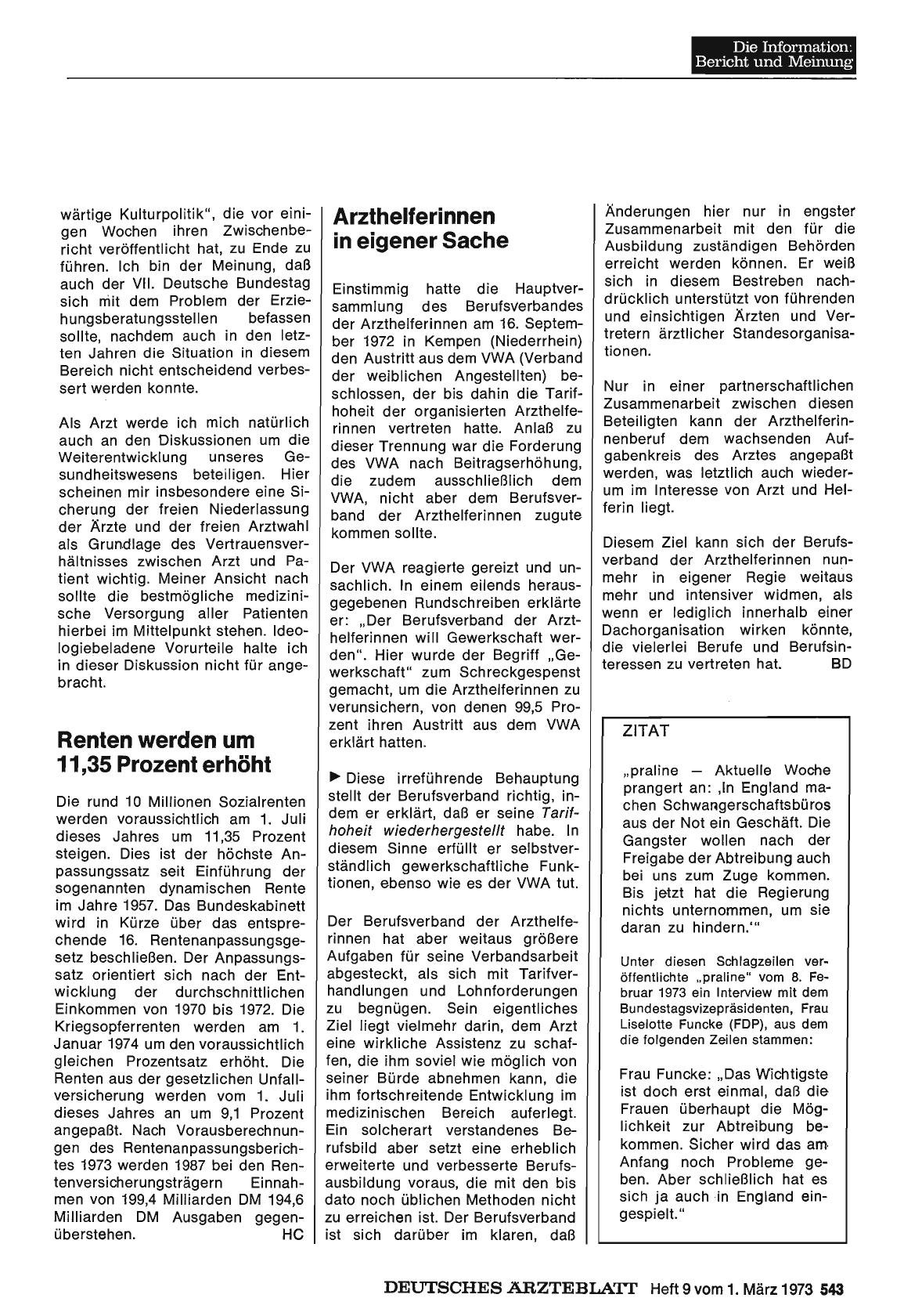 Vorschauseite 1: Renten werden um 11, 35 Prozent erhöht