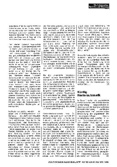 Vorschauseite 1: Künftig Rentenautomatik