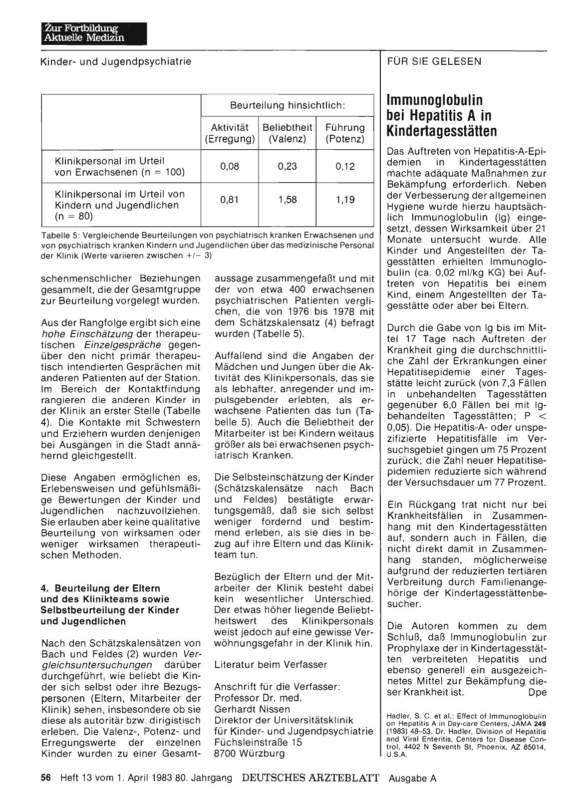 Vorschauseite 1: Immunoglobulin bei Hepatitis A in Kindertagesstätten