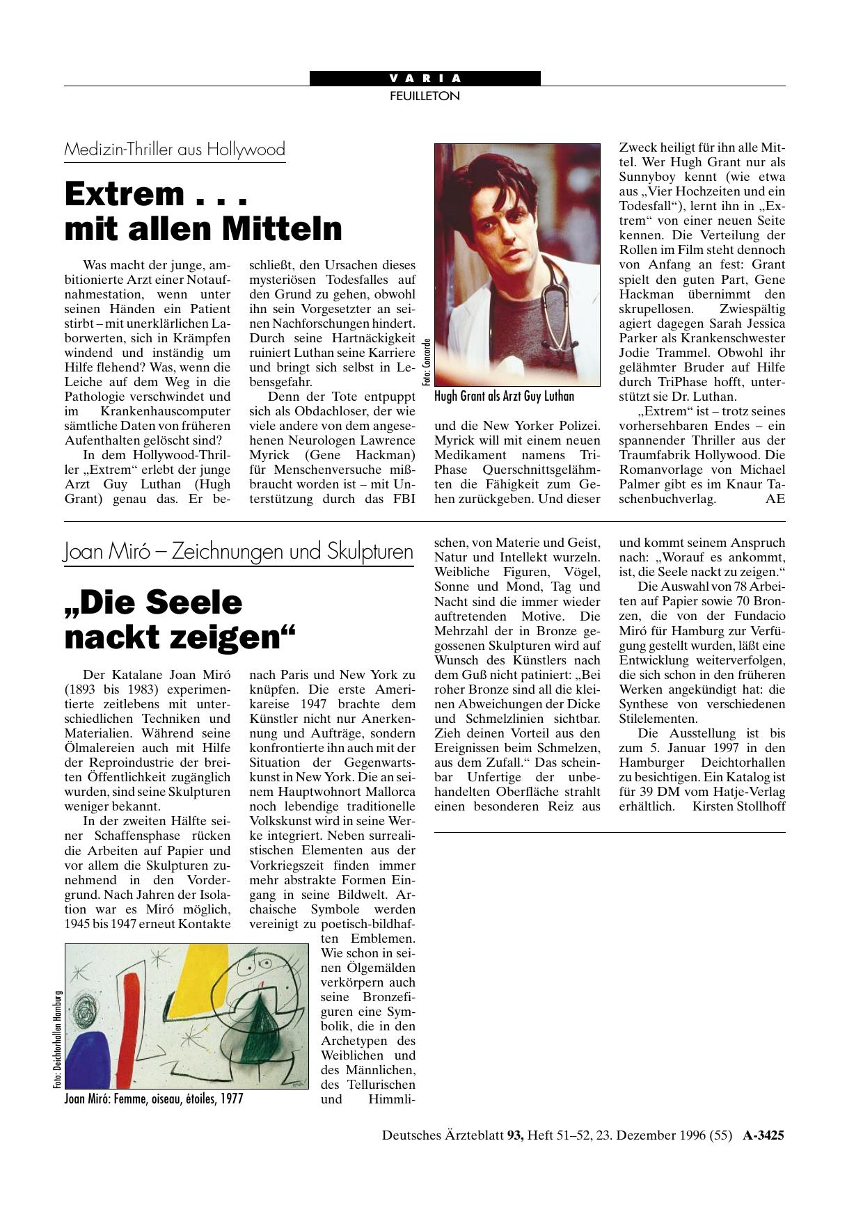 Vorschauseite 1: Medizin-Thriller aus Hollywood: Extrem. .. mit allen Mitteln