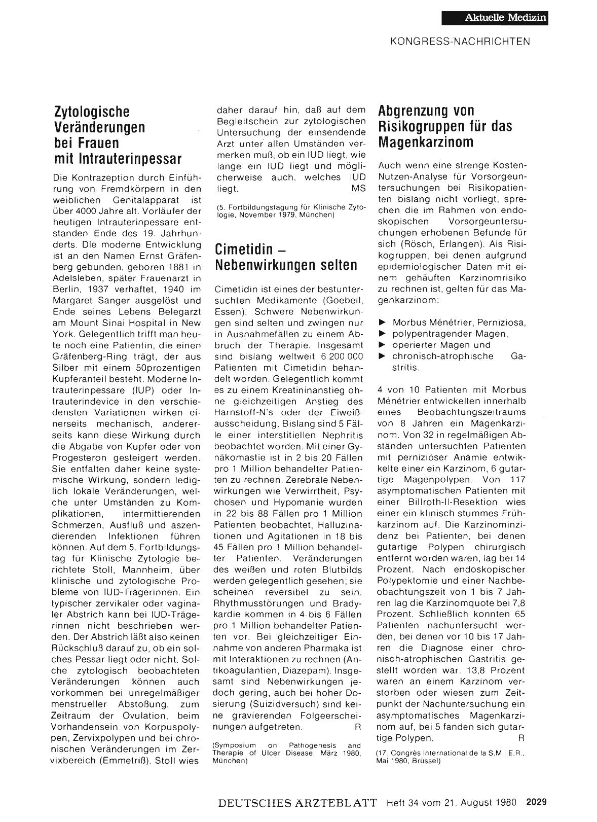 Vorschauseite 1: CimetidinNebenwirkungen selten