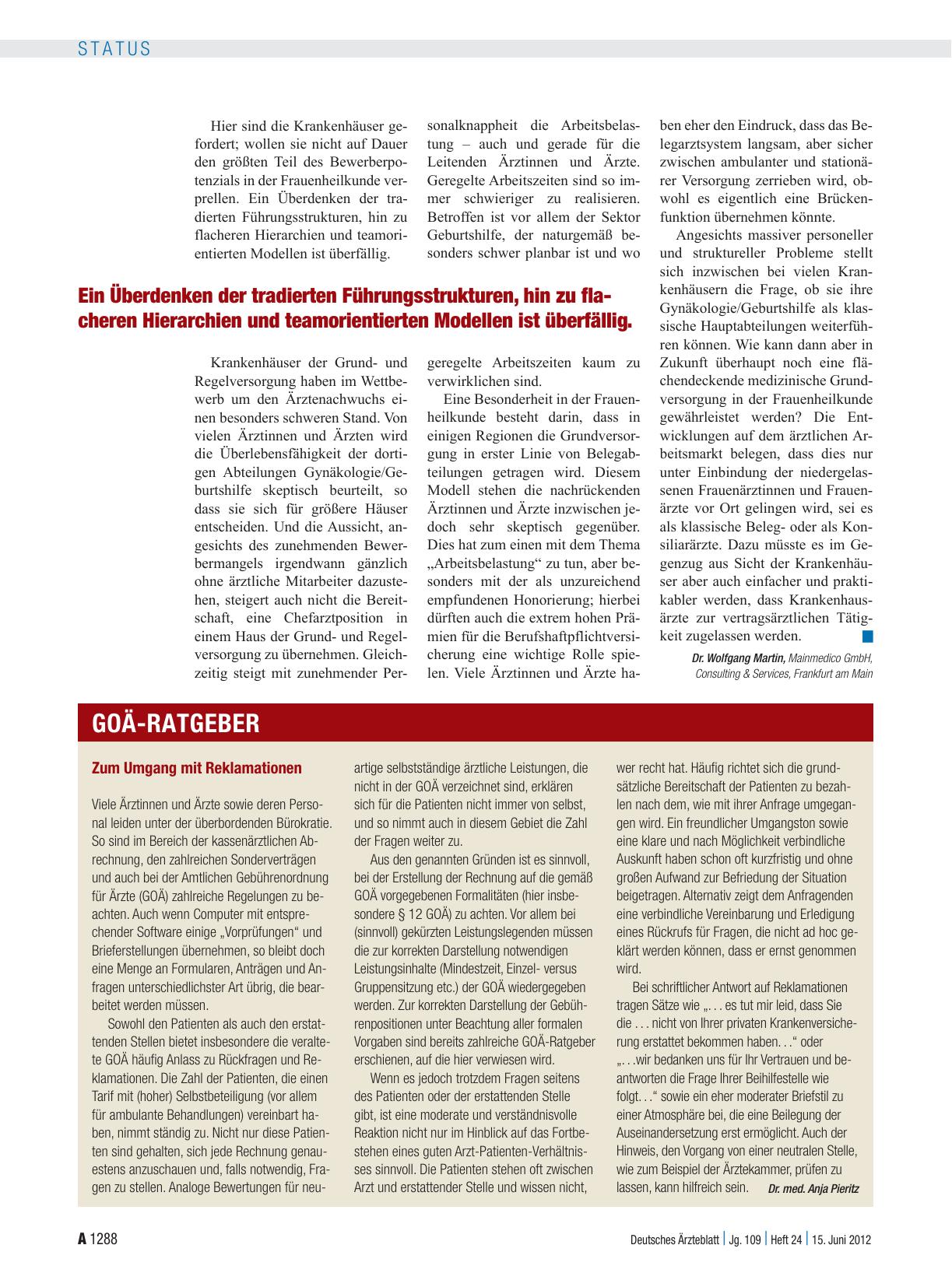 Vorschauseite 1: Zum Umgang mit Reklamationen