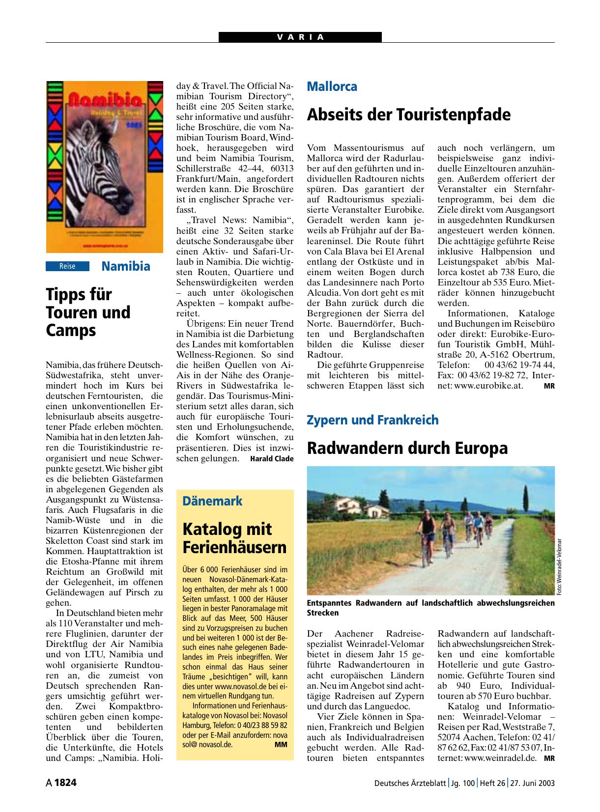 Vorschauseite 1: Namibia: Tipps für Touren und Camps