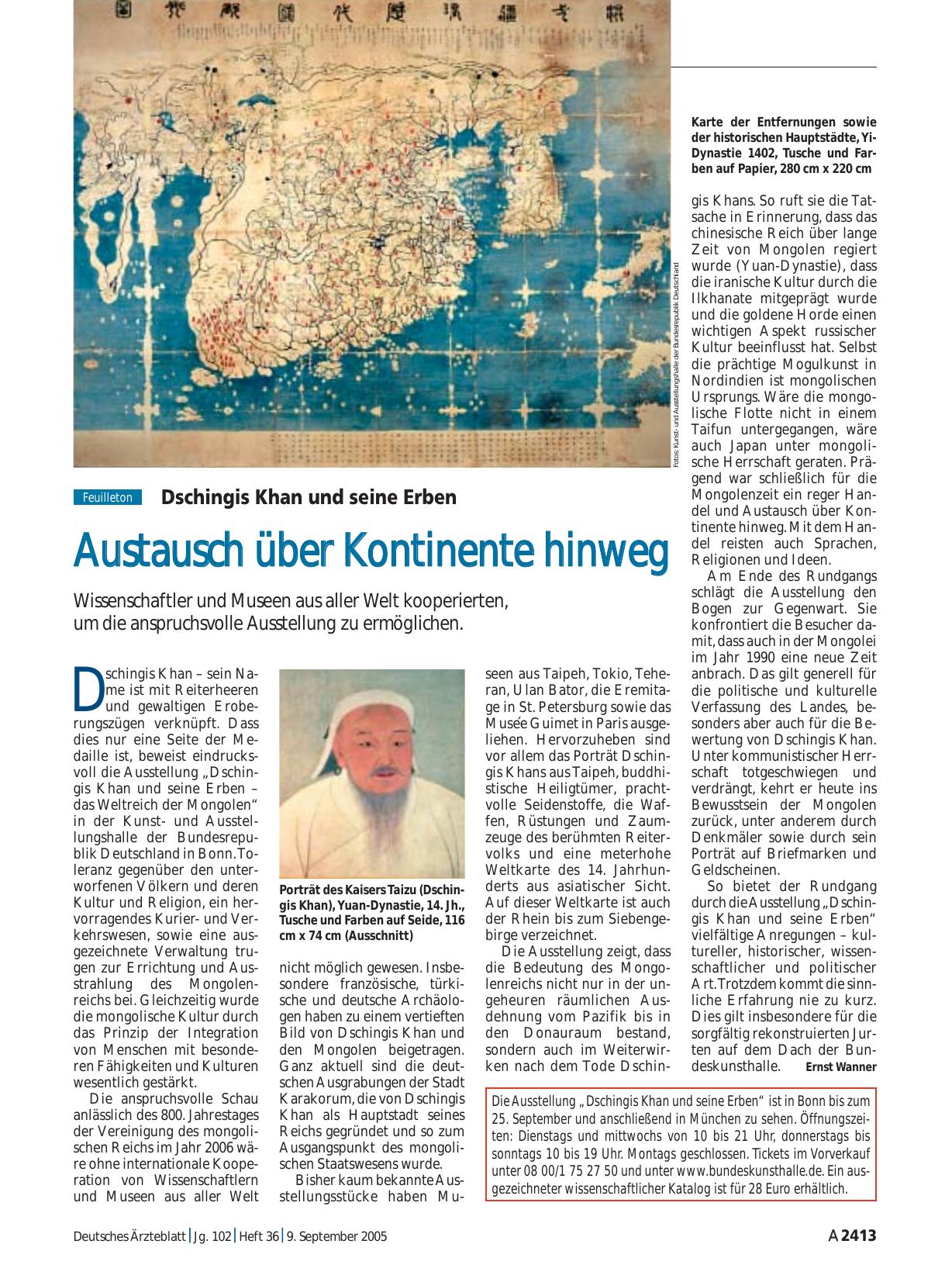 Vorschauseite 1: Dschingis Khan und seine Erben: Austausch über Kontinente hinweg