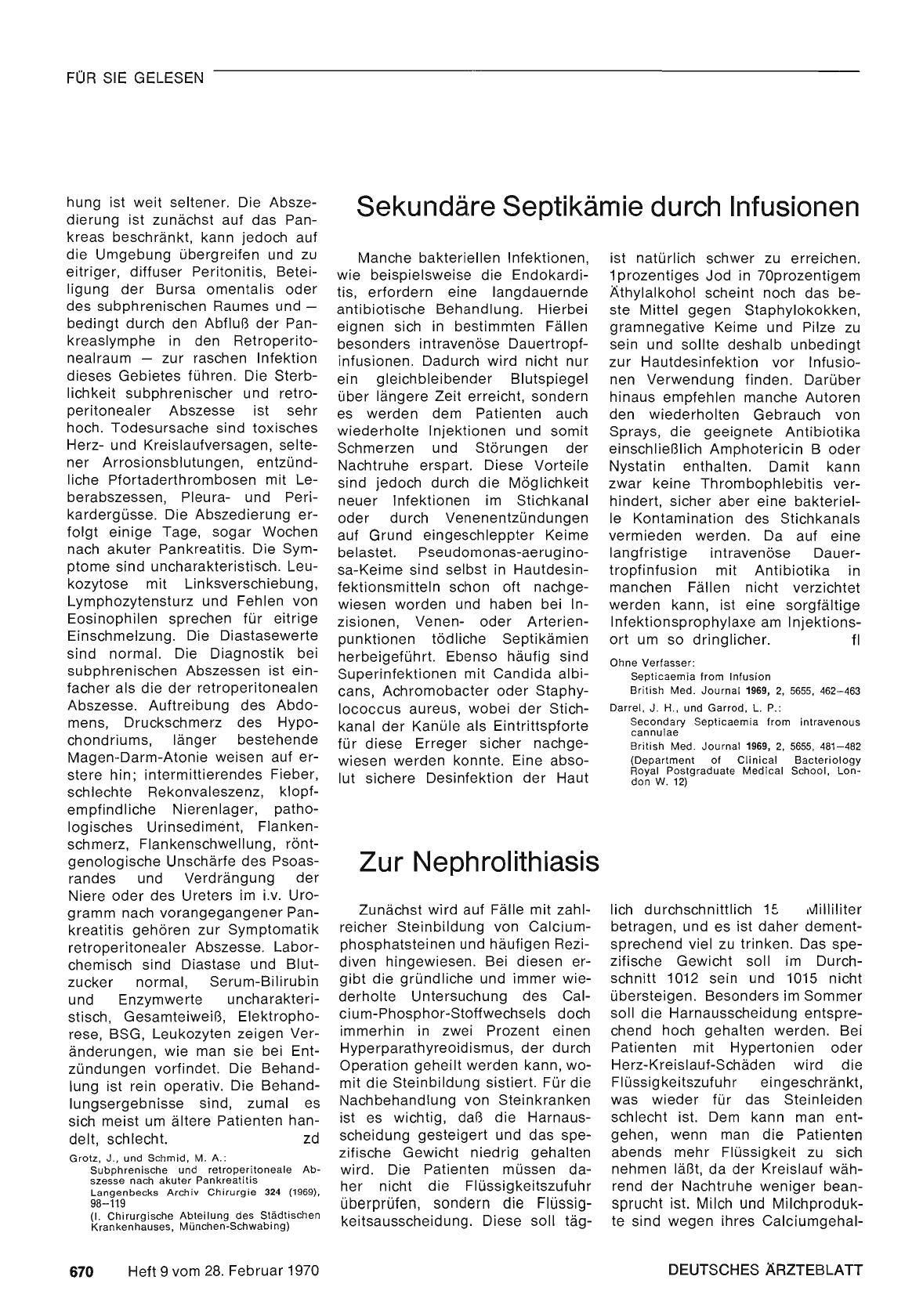 Vorschauseite 1: Sekundäre Septikämie durch Infusionen