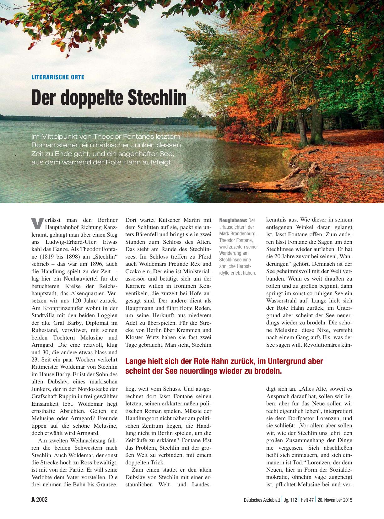 Vorschauseite 1: Literarische Orte: Der doppelte Stechlin