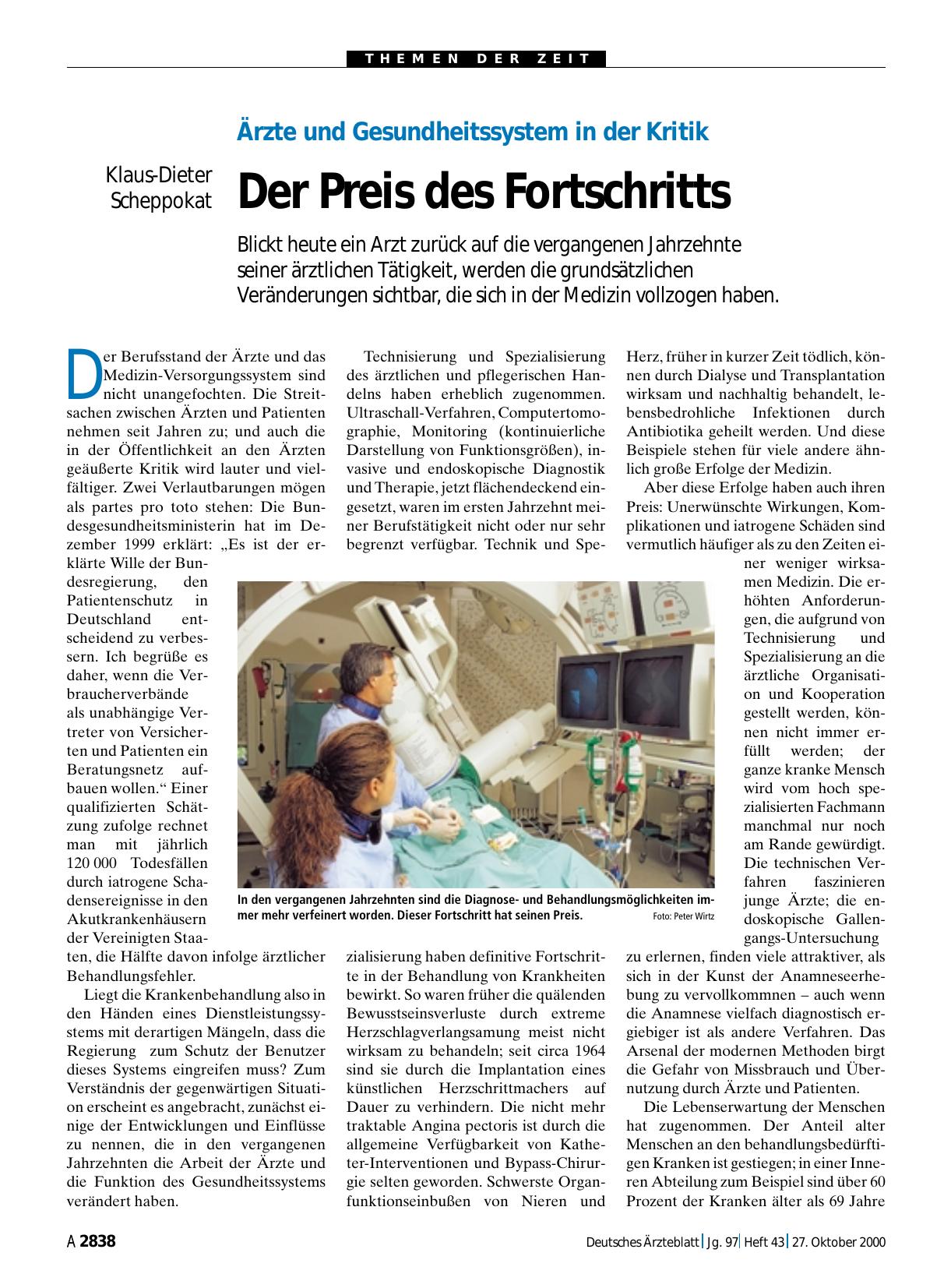 Vorschauseite 1: Ärzte und Gesundheitssystem in der Kritik: Der Preis des Fortschritts