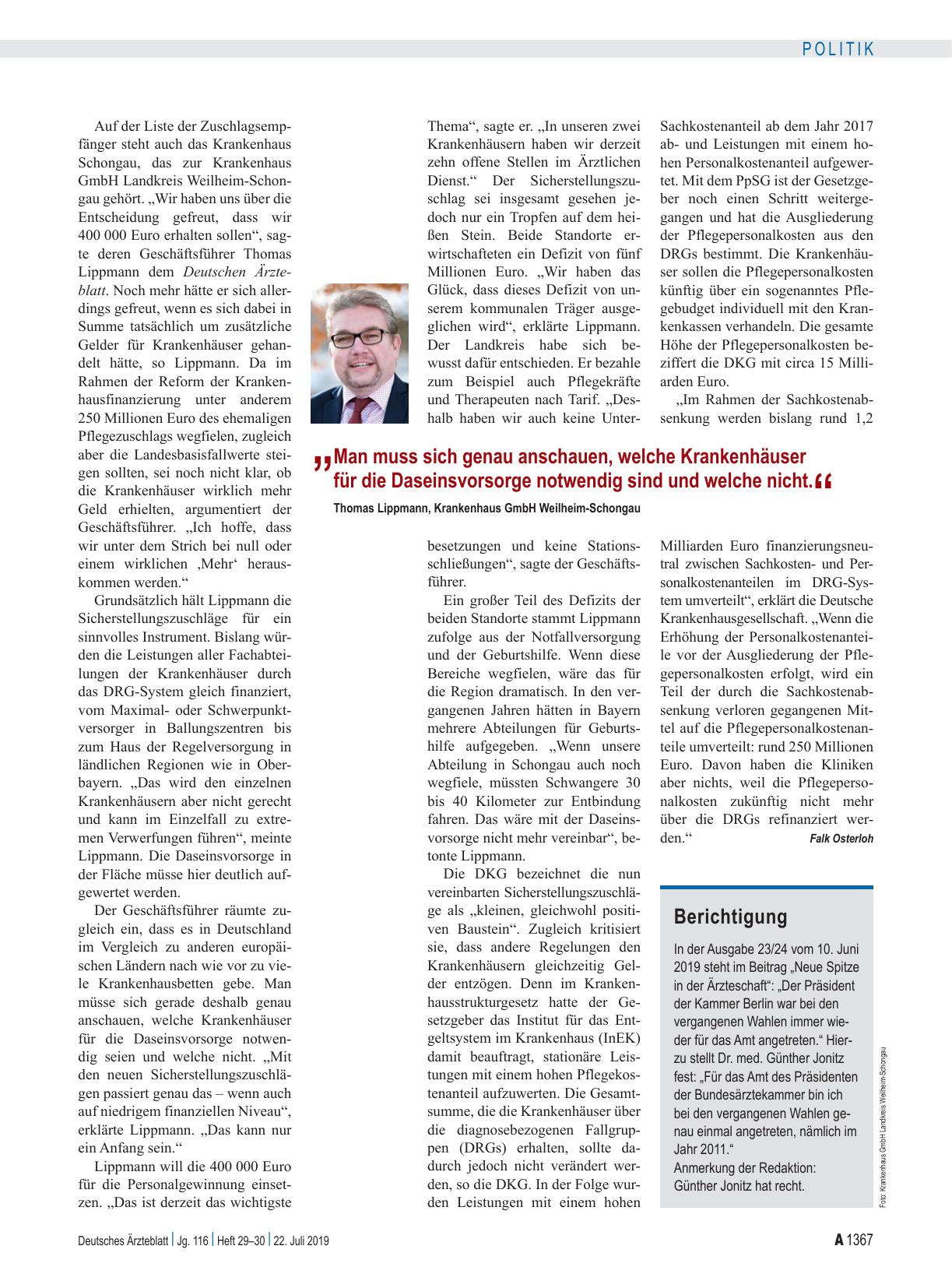 Vorschauseite 1: Berichtigung