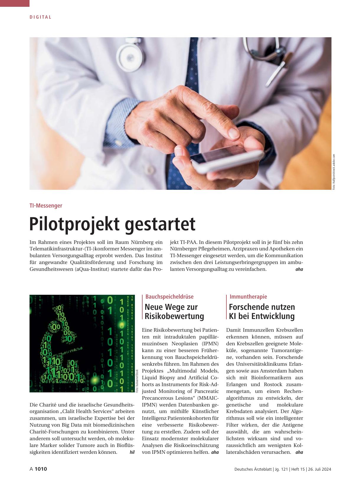 Vorschauseite 1: TI-Messenger: Pilotprojekt gestartet