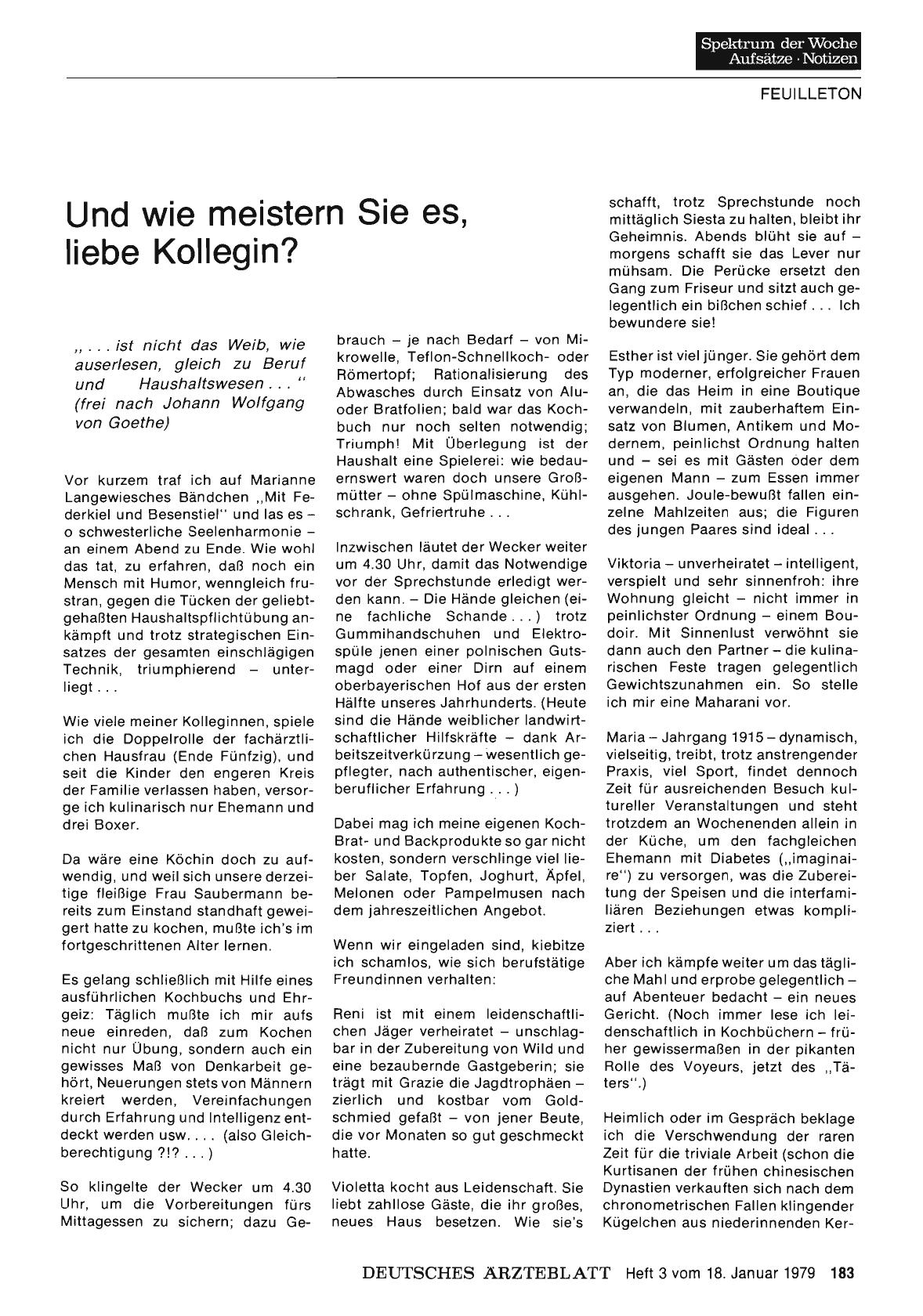 Vorschauseite 1: Und wie meistern Sie es, liebe Kollegin?