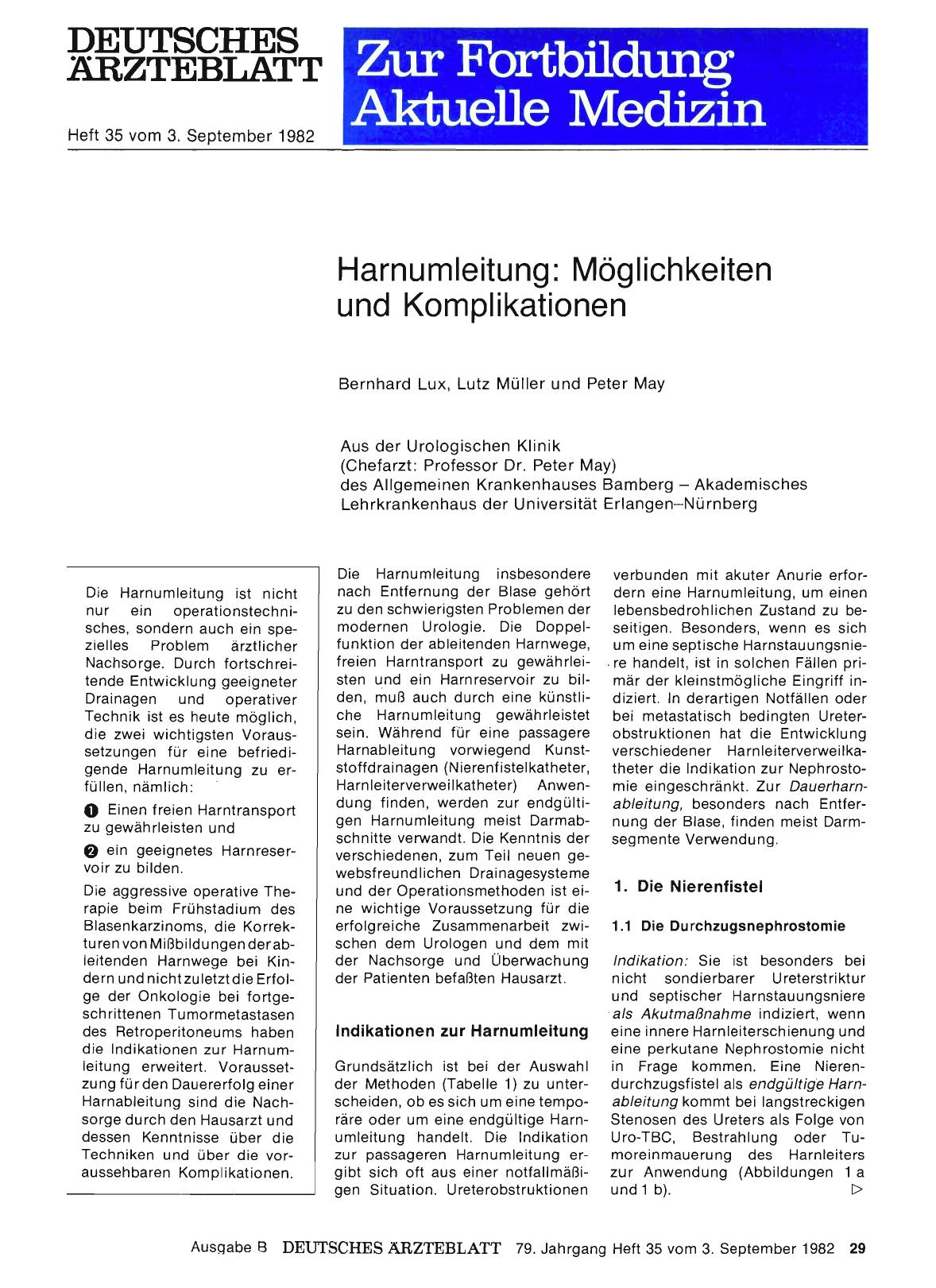 Vorschauseite 1: Harnumleitung: Möglichkeiten und Komplikationen