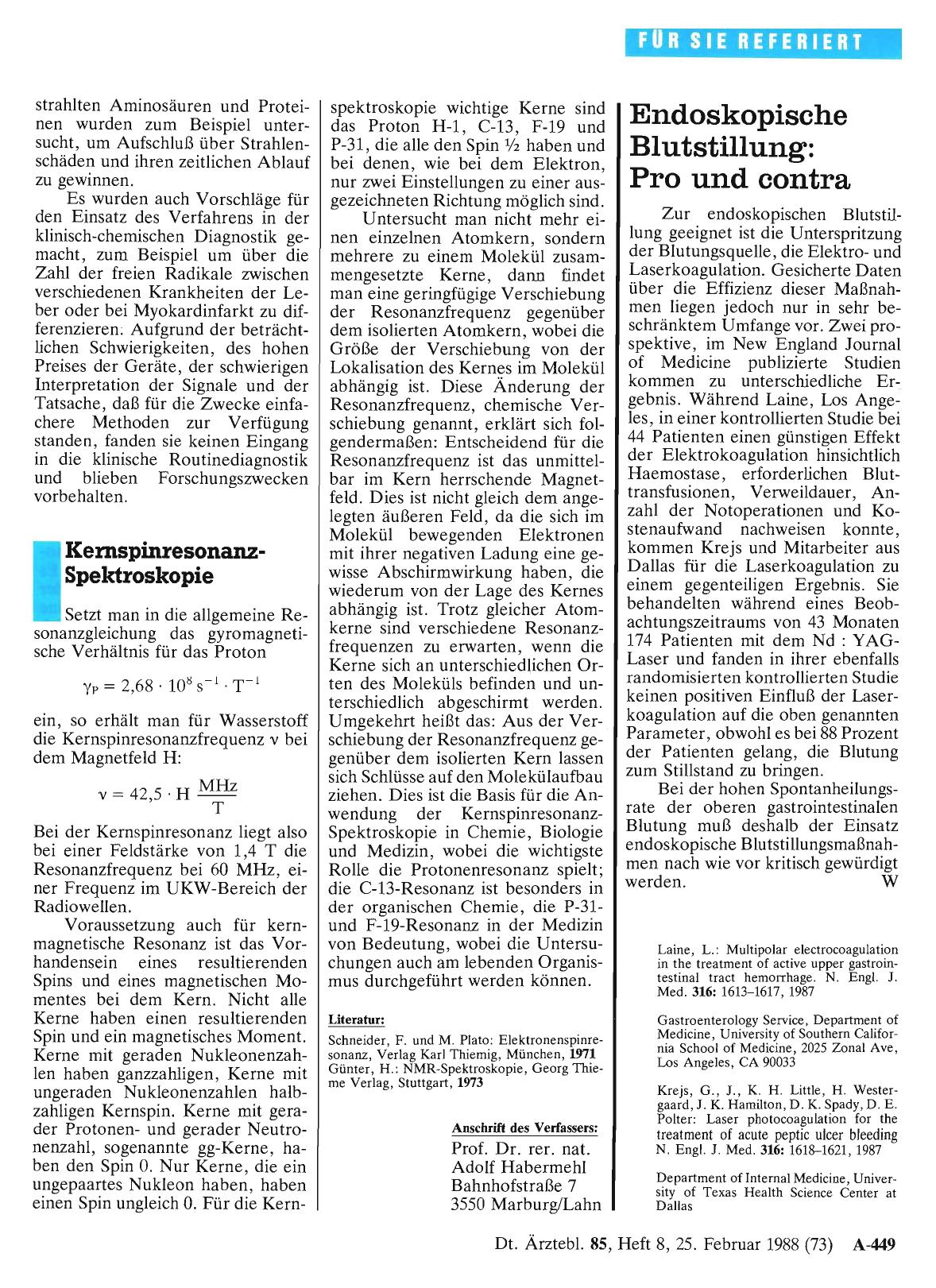 Vorschauseite 1: Endoskopische Blutstillung: Pro und contra
