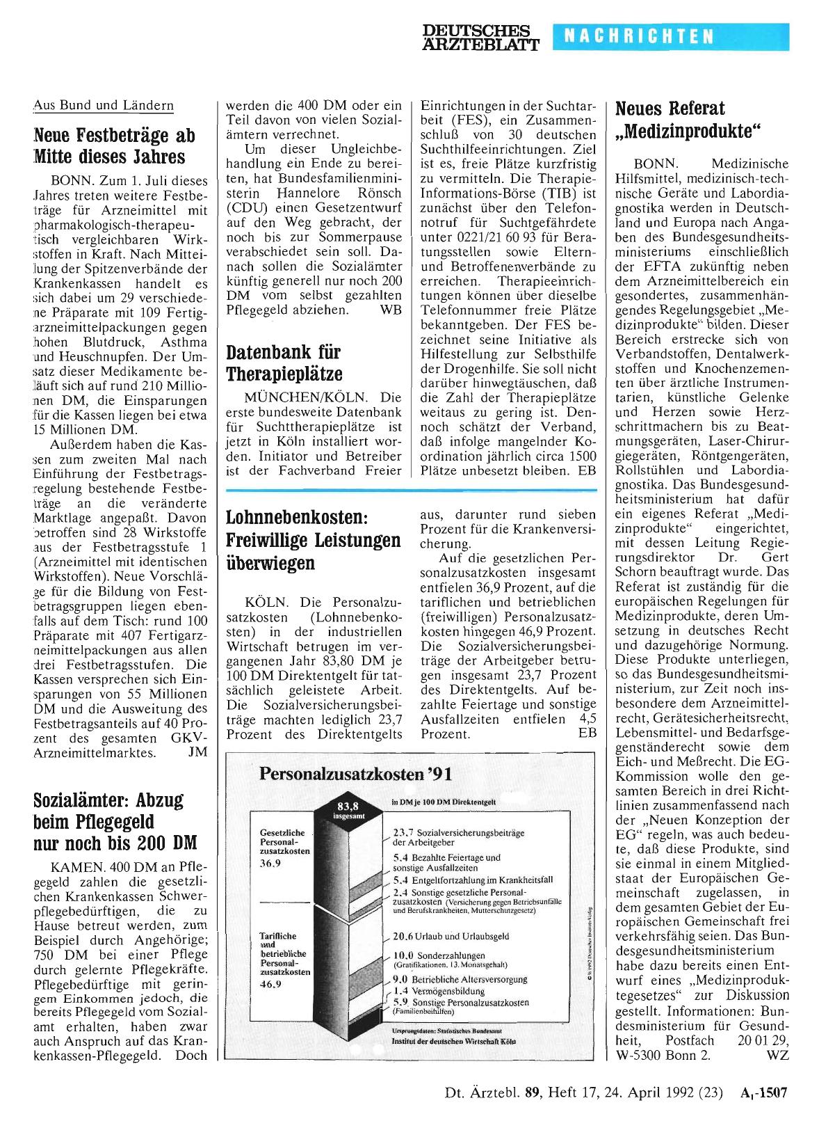 Vorschauseite 1: Neue Festbeträge ab: Mitte dieses Jahres