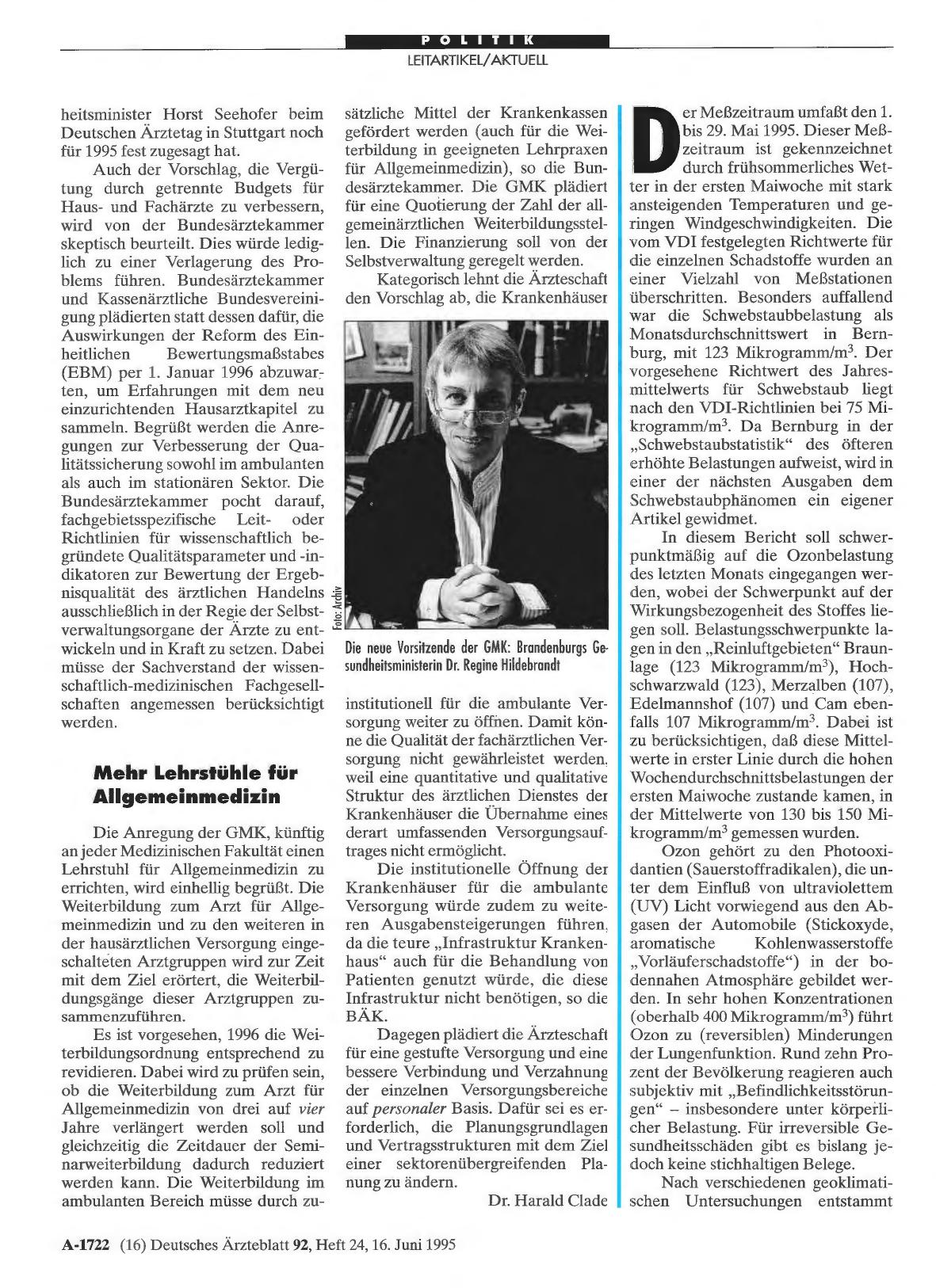 Vorschauseite 1: Immissionskarte (27): Medizinische Relevanz von Ozon