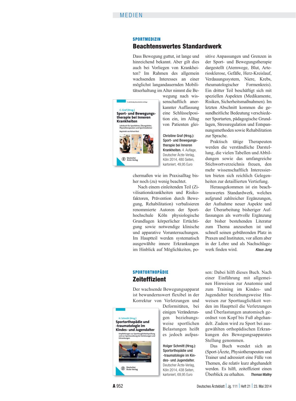 Vorschauseite 1: Sportmedizin: Beachtenswertes Standardwerk