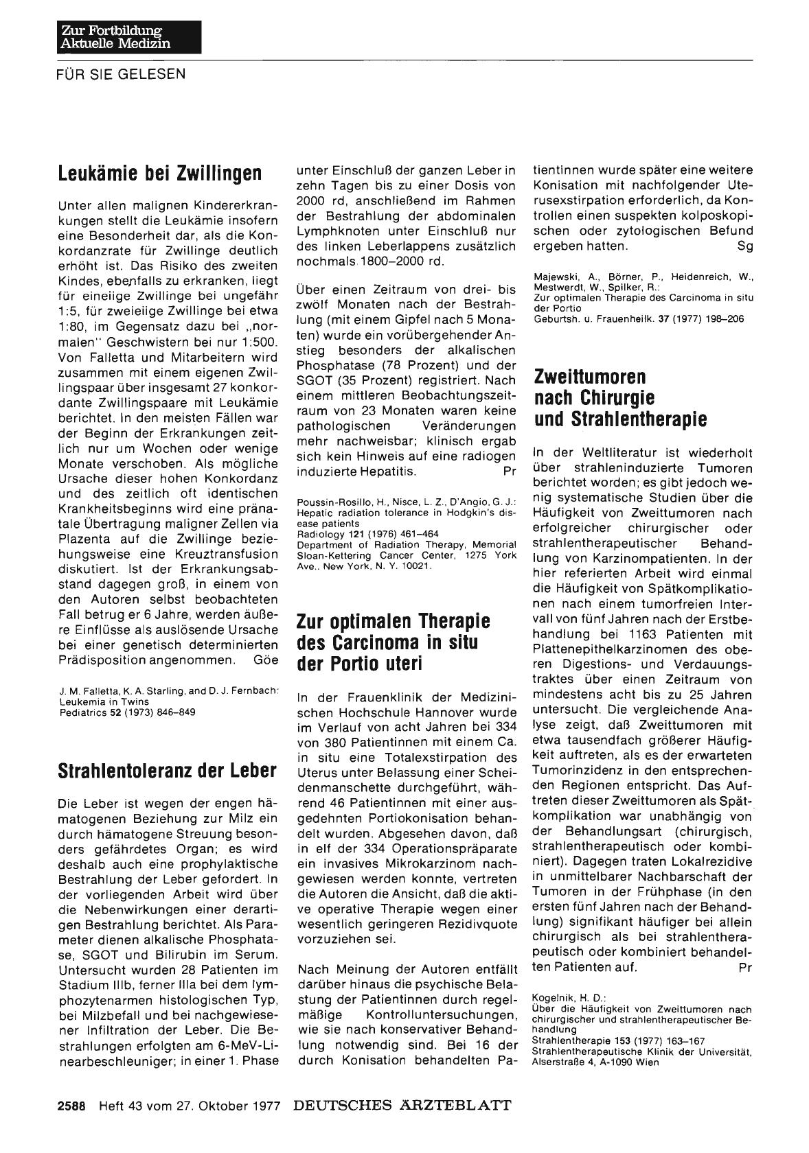 Vorschauseite 1: Leukämie bei Zwillingen