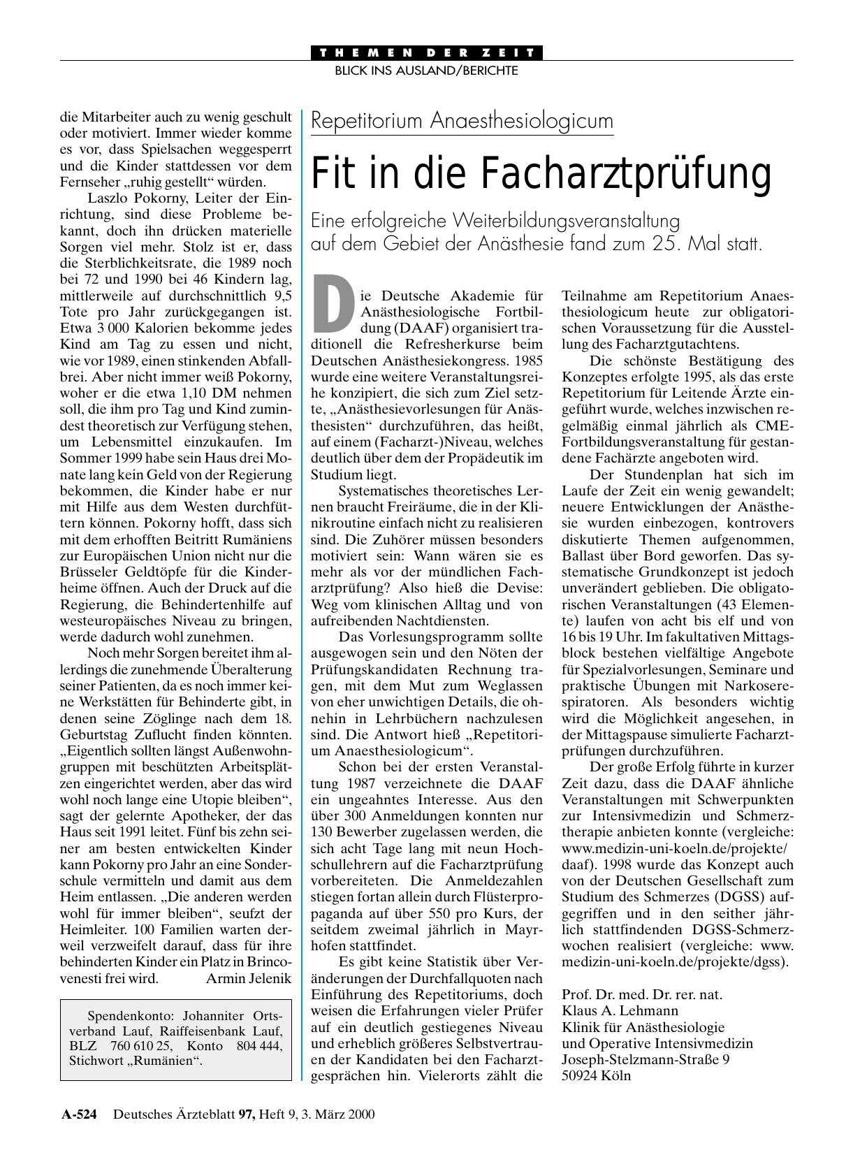 Vorschauseite 1: Repetitorium Anaesthesiologicum: Fit in die Facharztprüfung