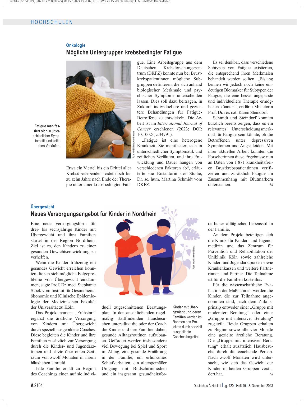 Vorschauseite 1: Onkologie: Mögliche Untergruppen krebsbedingter Fatigue