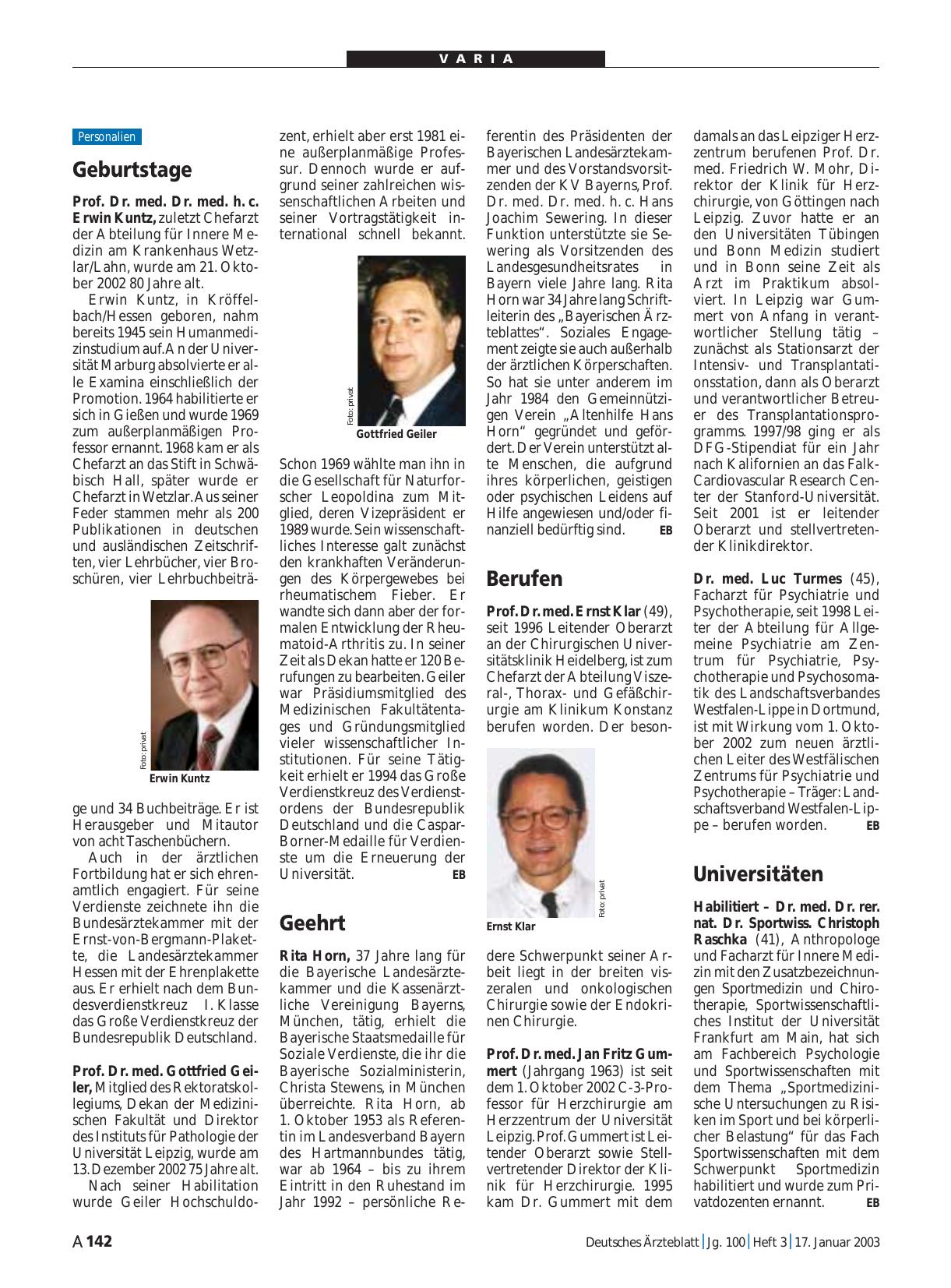 Vorschauseite 1: Universitäten