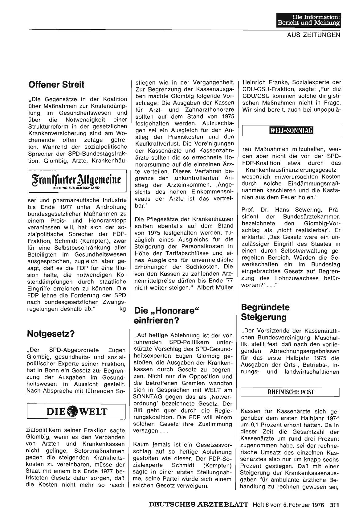 Vorschauseite 1: Notgesetz?