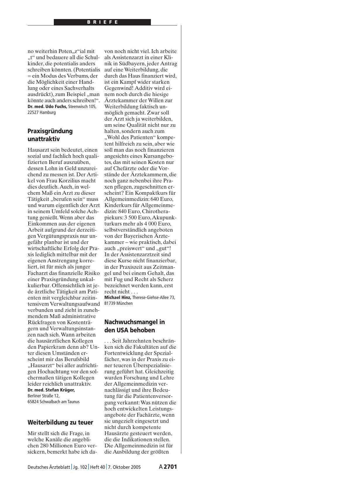 Vorschauseite 1: Allgemeinmedizin: Praxisgründung unattraktiv