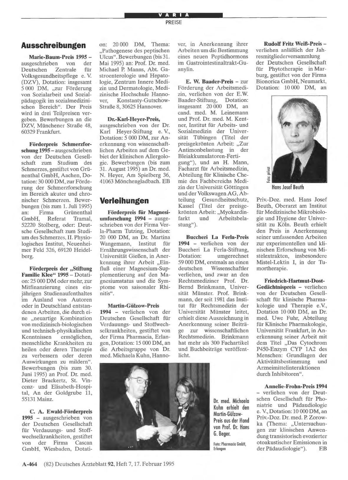 Vorschauseite 1: Ausschreibungen