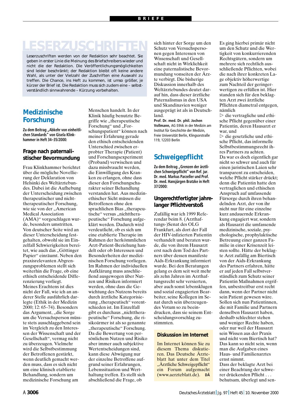Vorschauseite 1: Diskussion im Internet