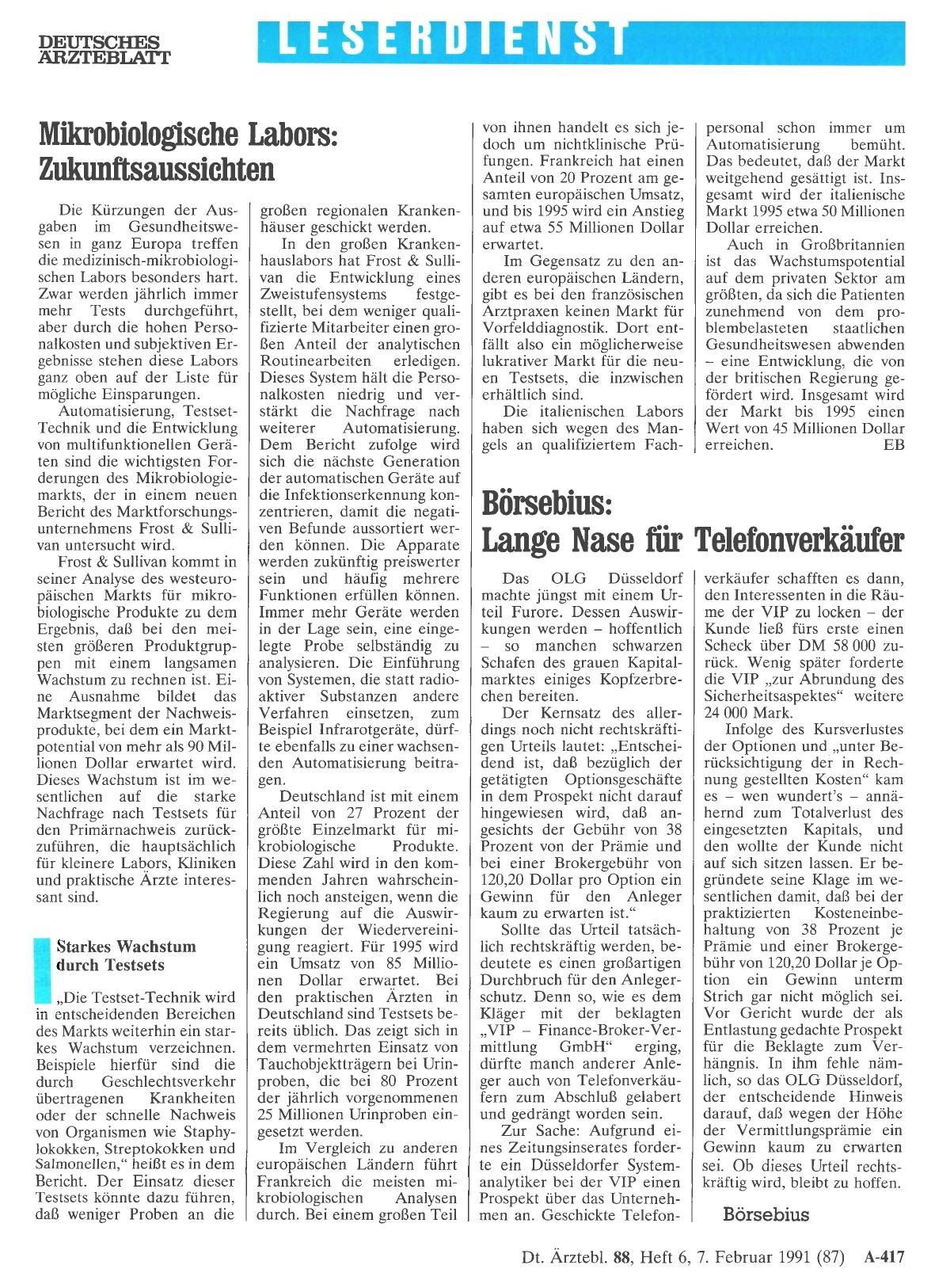 Vorschauseite 1: Mikrobiologische Labors: Zukunftsaussichten
