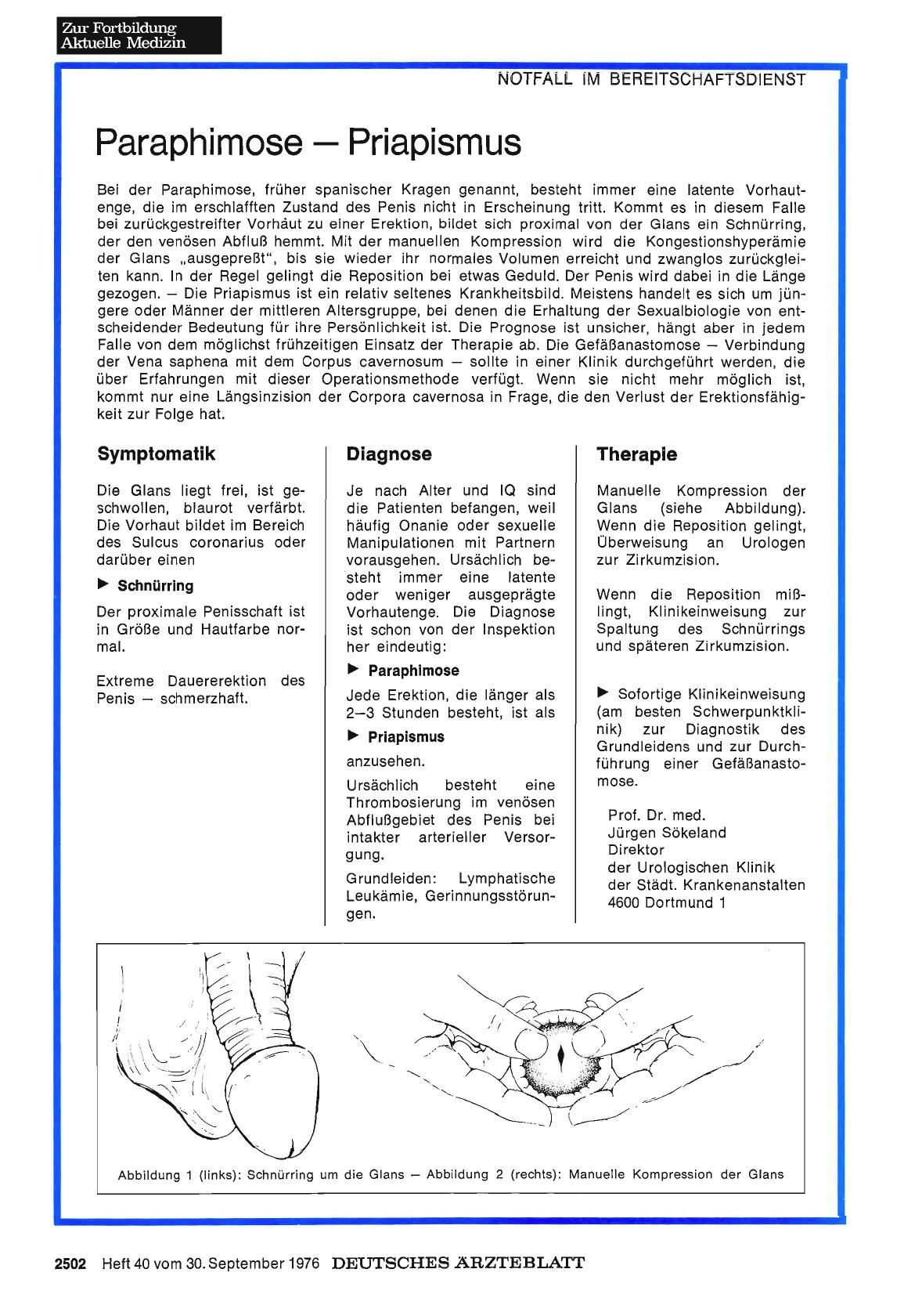 Vorschauseite 1: Paraphimose - Priapismus