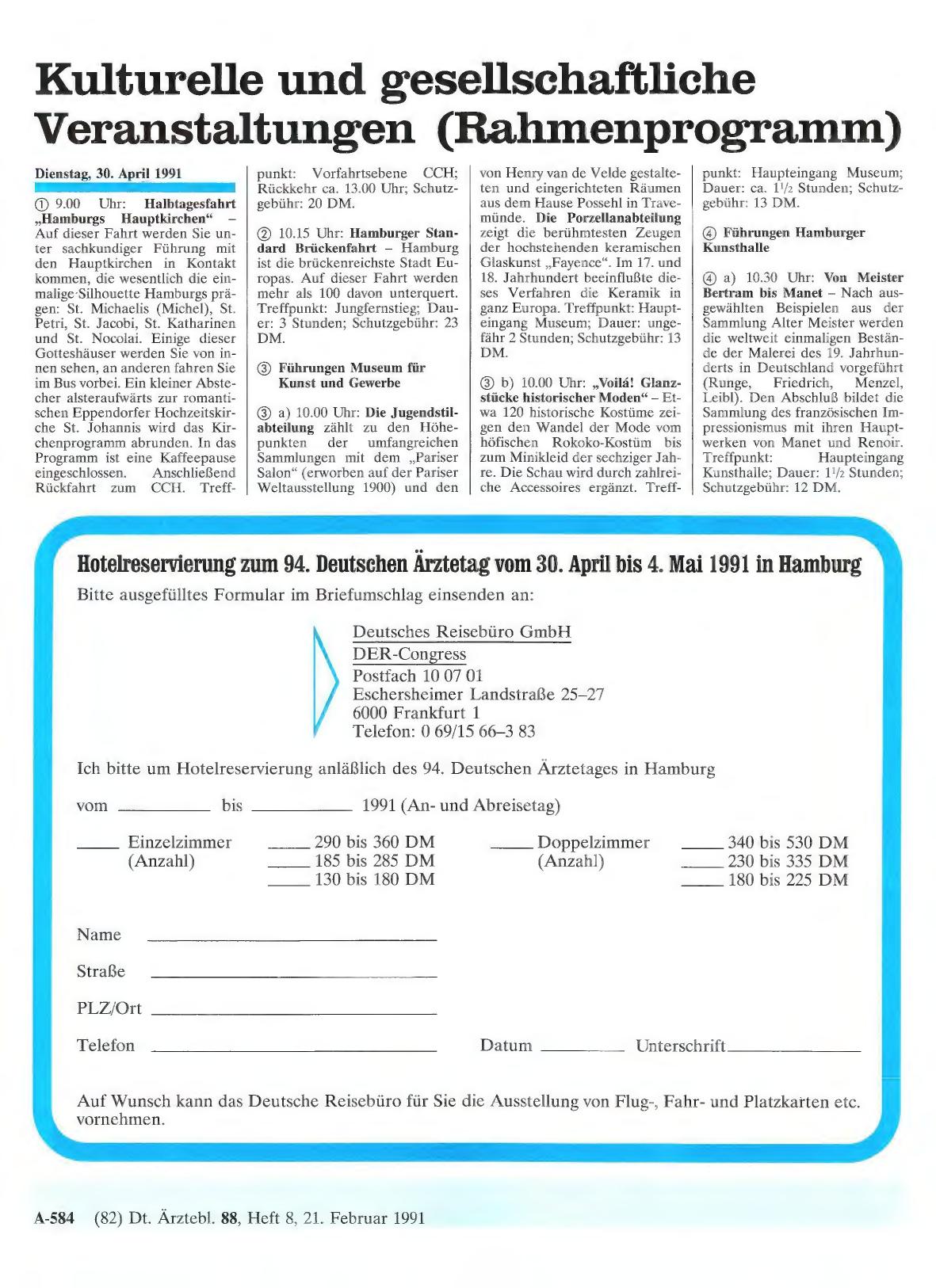 Vorschauseite 1: Kulturelle und gesellschaftliche Veranstaltungen (Rahmenprogramm)