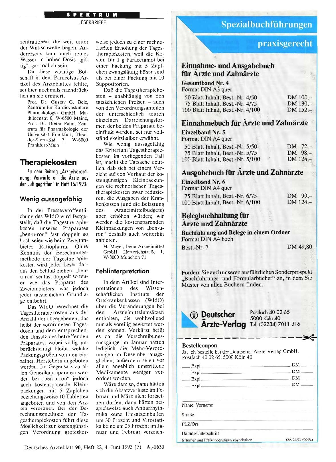 Vorschauseite 1: Therapiekosten: Wenig aussagefähig