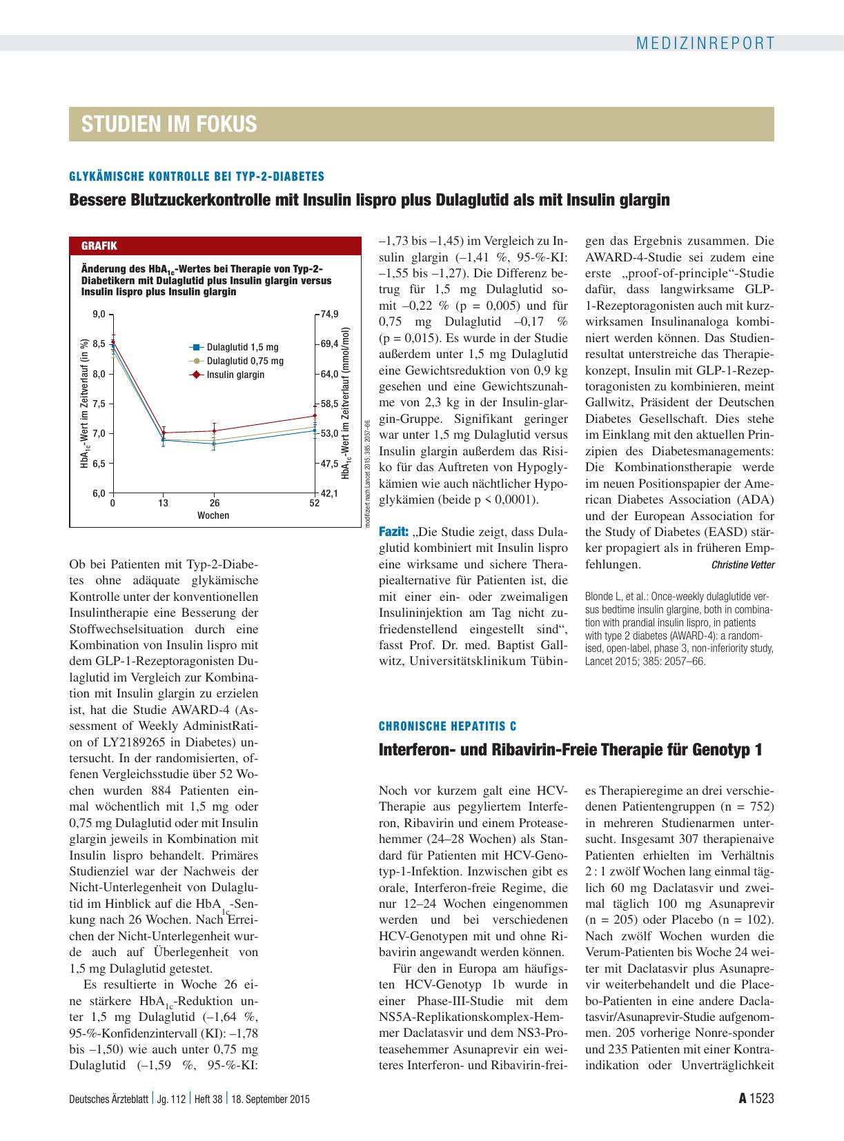 Vorschauseite 1: Chronische Hepatitis C: Interferonund Ribavirin-Freie Therapie für Genotyp 1